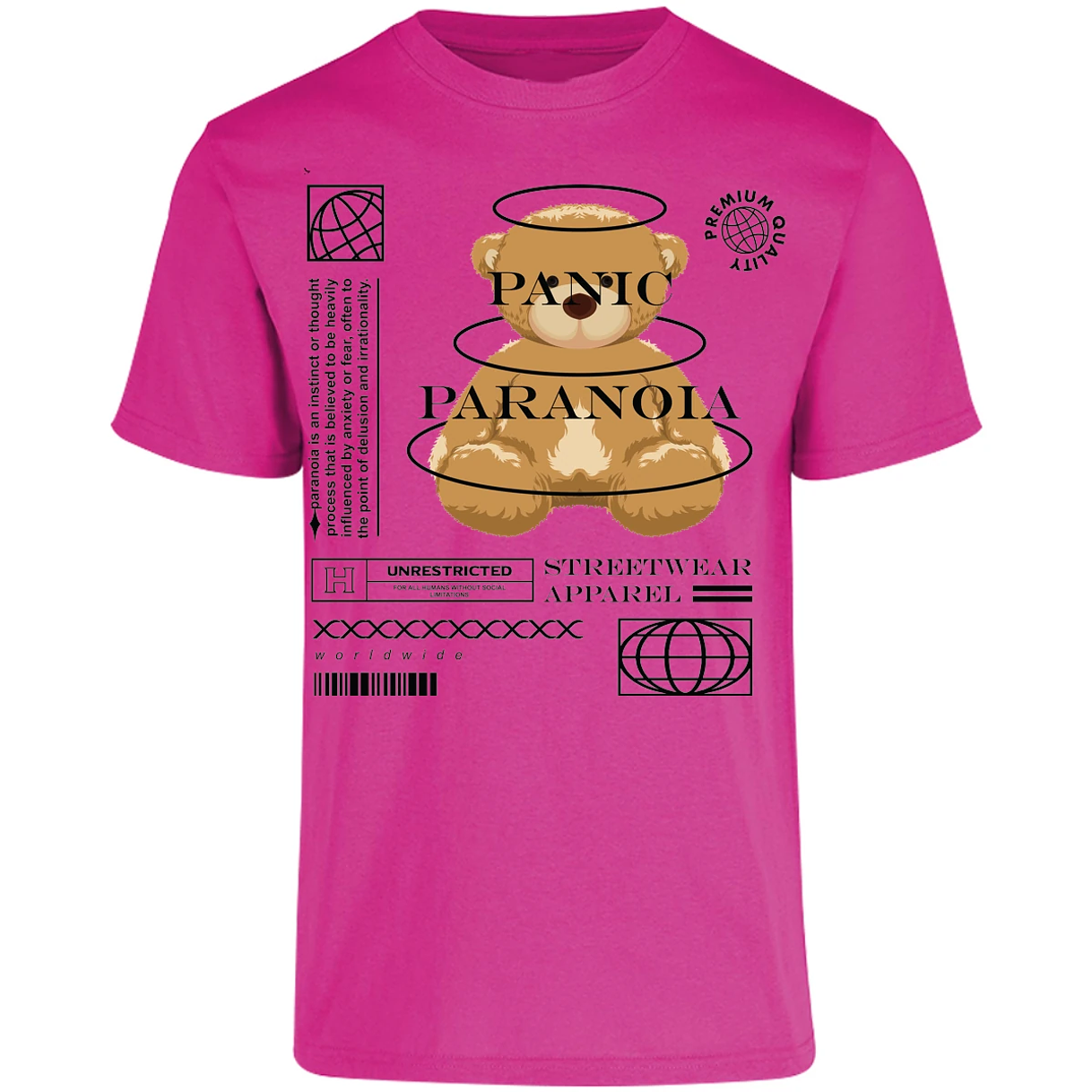 Playera Urbano Style Panic Paranoia 412 para Adulto 12
