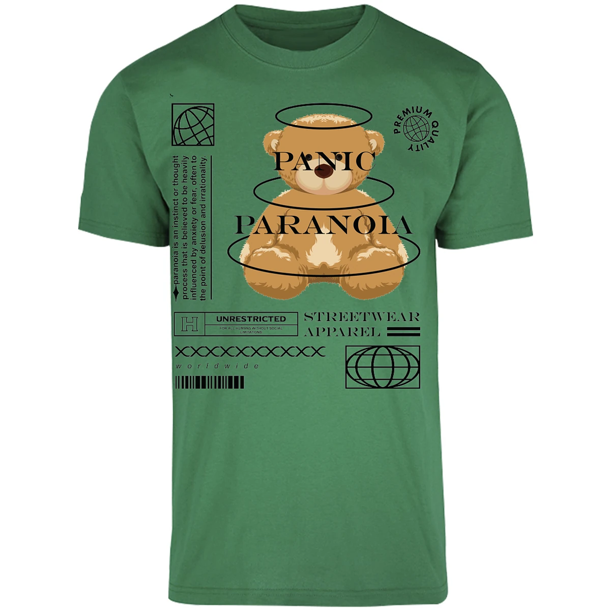 Playera Urbano Style Panic Paranoia 412 para Adulto 25