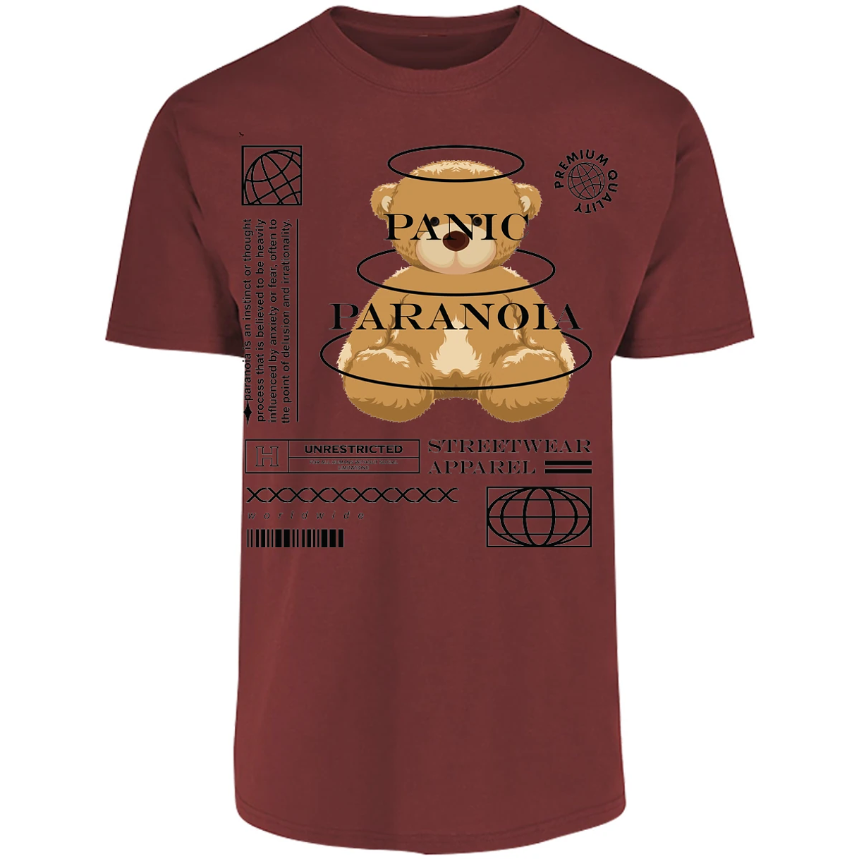 Playera Urbano Style Panic Paranoia 412 para Adulto 26