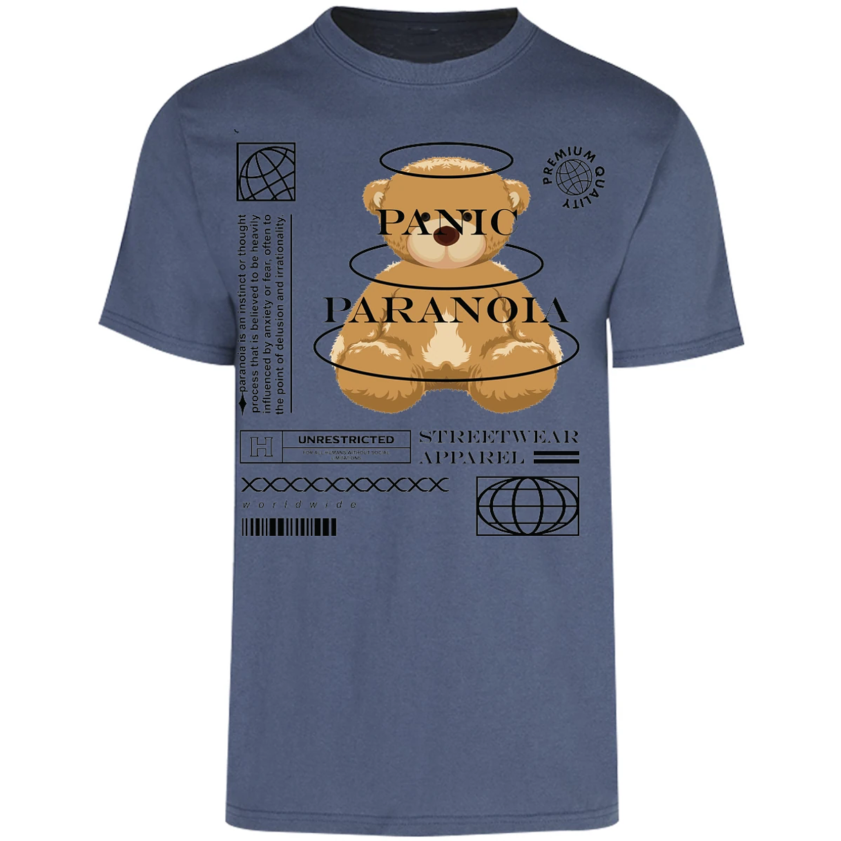 Playera Urbano Style Panic Paranoia 412 para Adulto 9