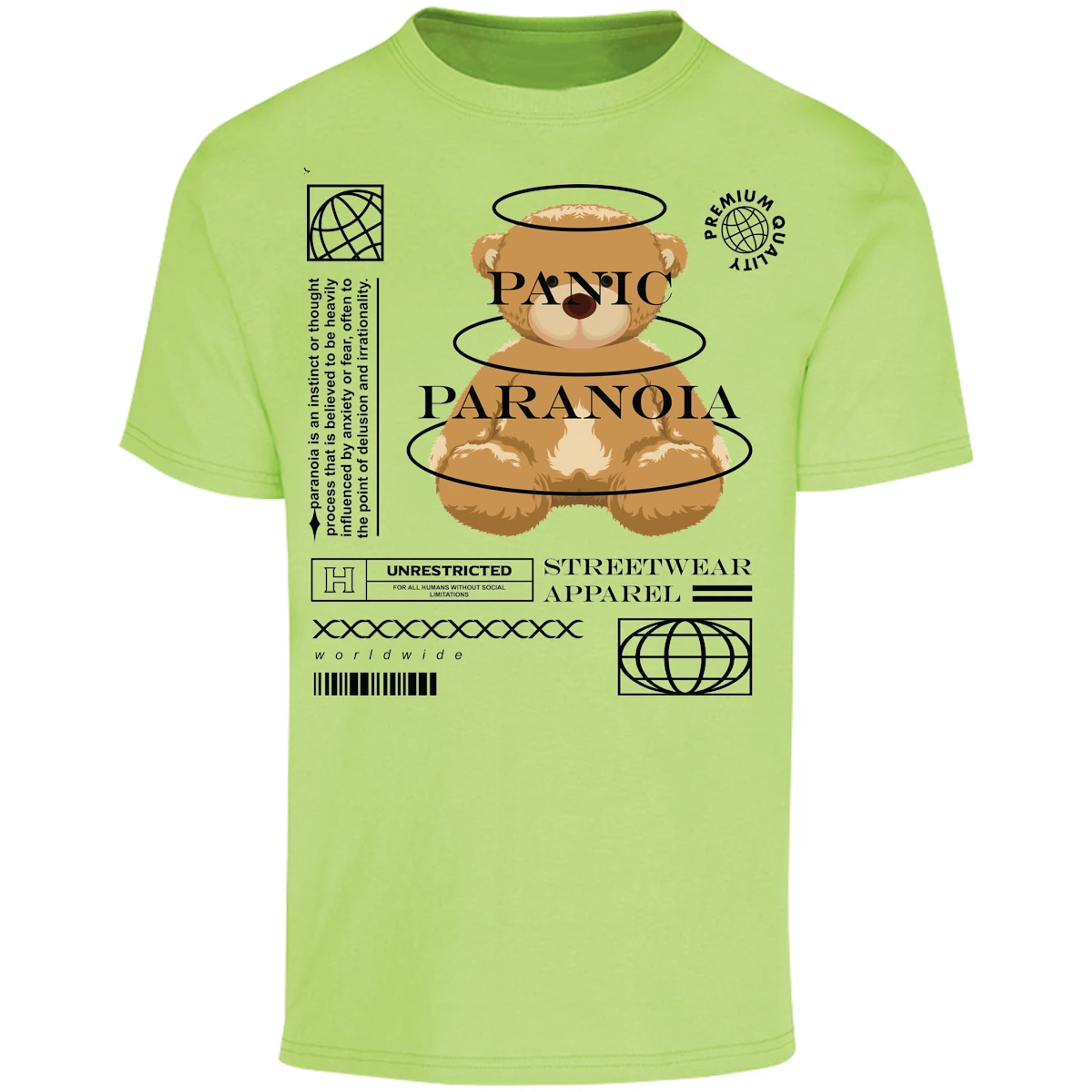 Playera Urbano Style Panic Paranoia 412 para Adulto 30
