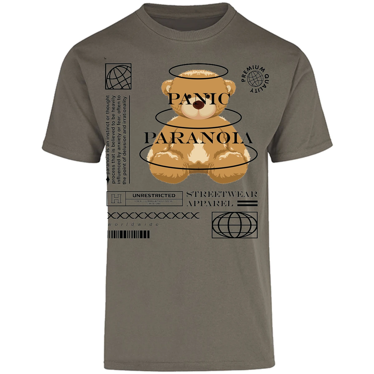 Playera Urbano Style Panic Paranoia 412 para Adulto 15