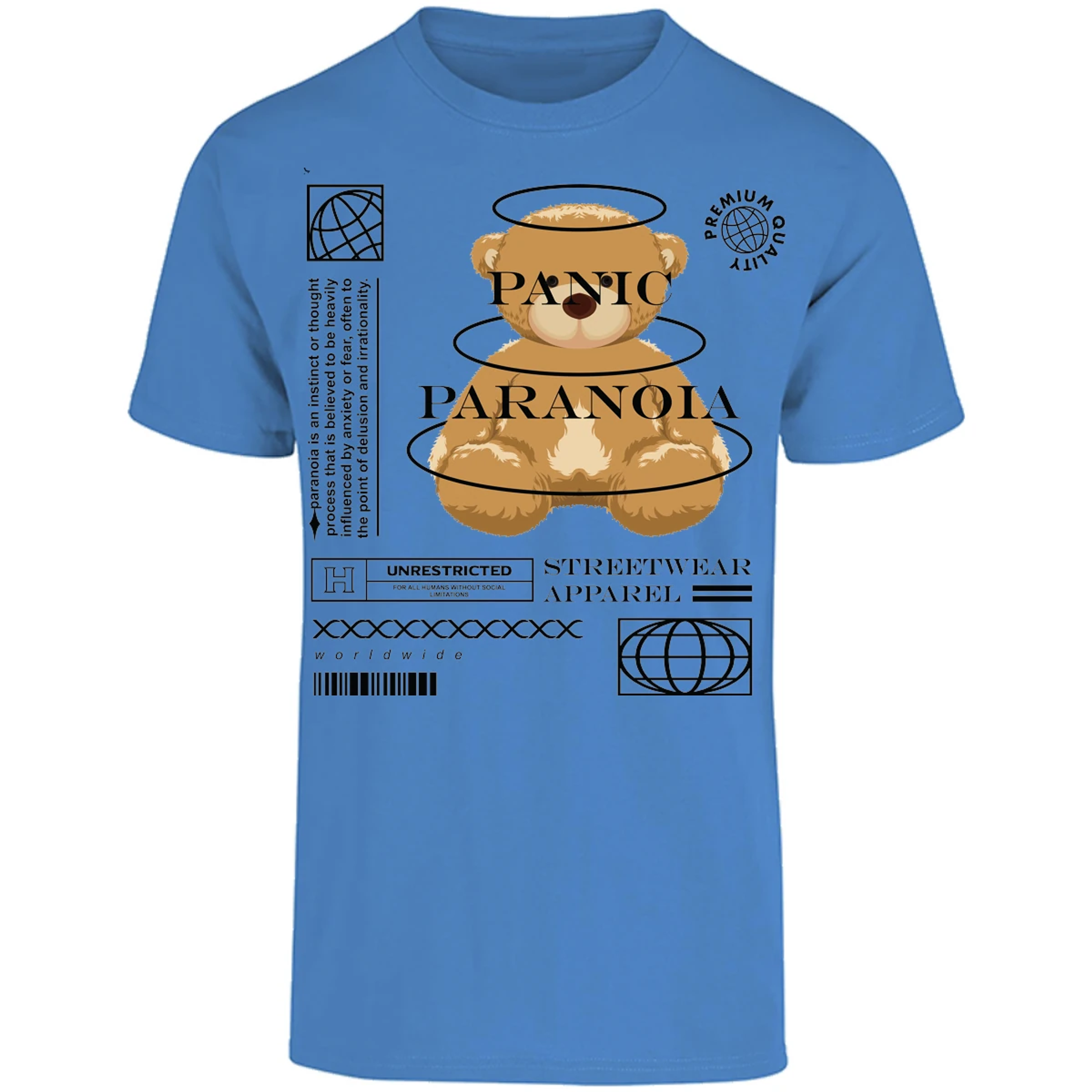 Playera Urbano Style Panic Paranoia 412 para Adulto 17