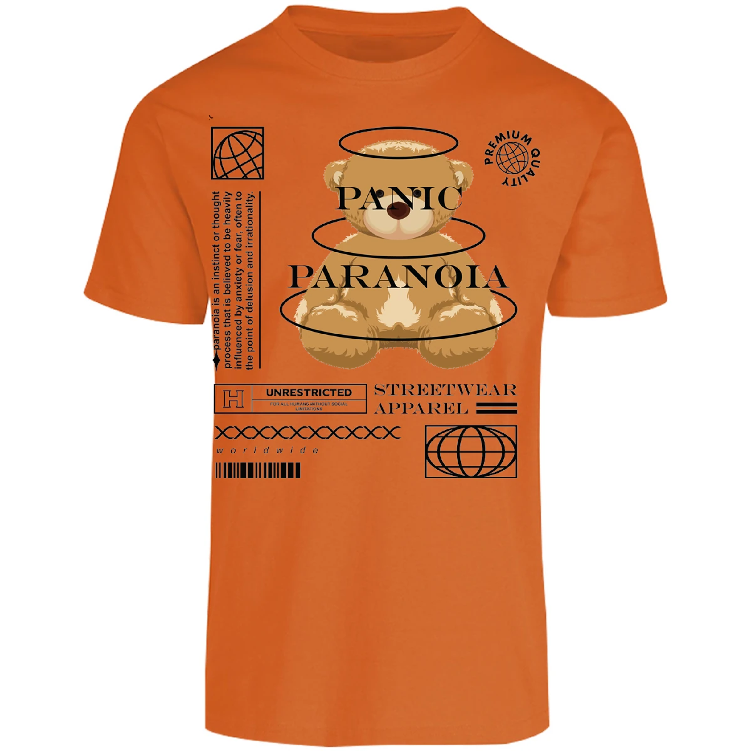 Playera Urbano Style Panic Paranoia 412 para Adulto 27