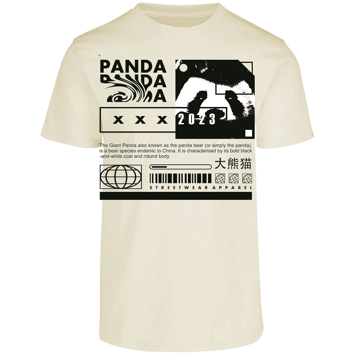 Playera Urbano Style Panda Simply 68 para Adulto 2