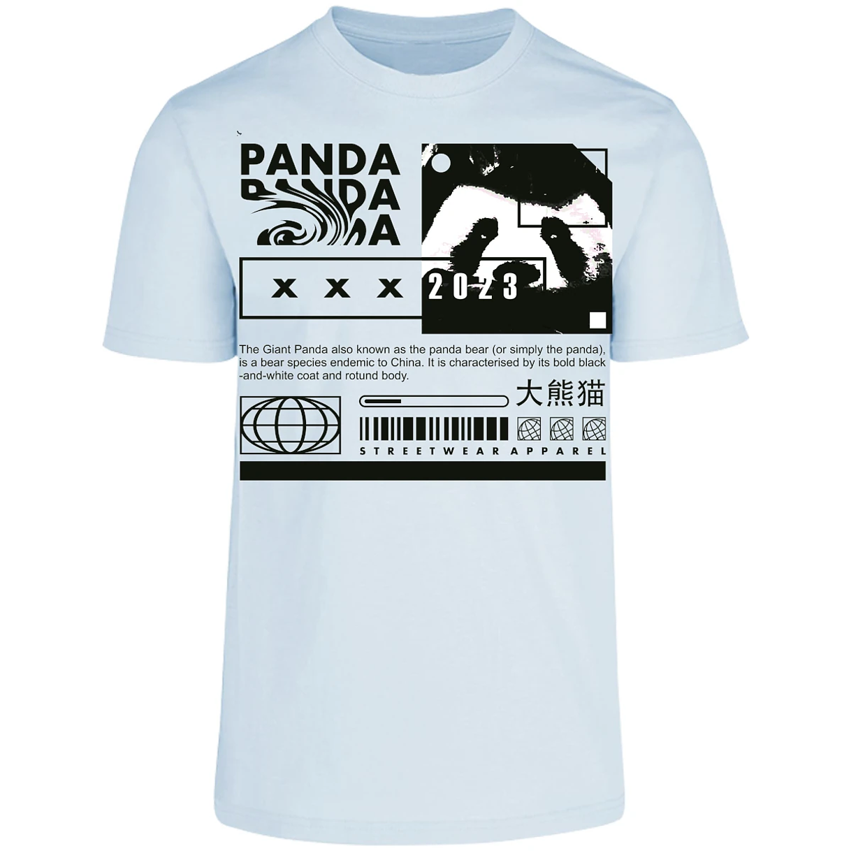 Playera Urbano Style Panda Simply 68 para Adulto 18