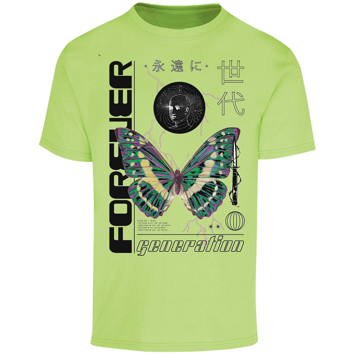 Playera Urbano Style Forever Butterfly 56 para Adulto 1