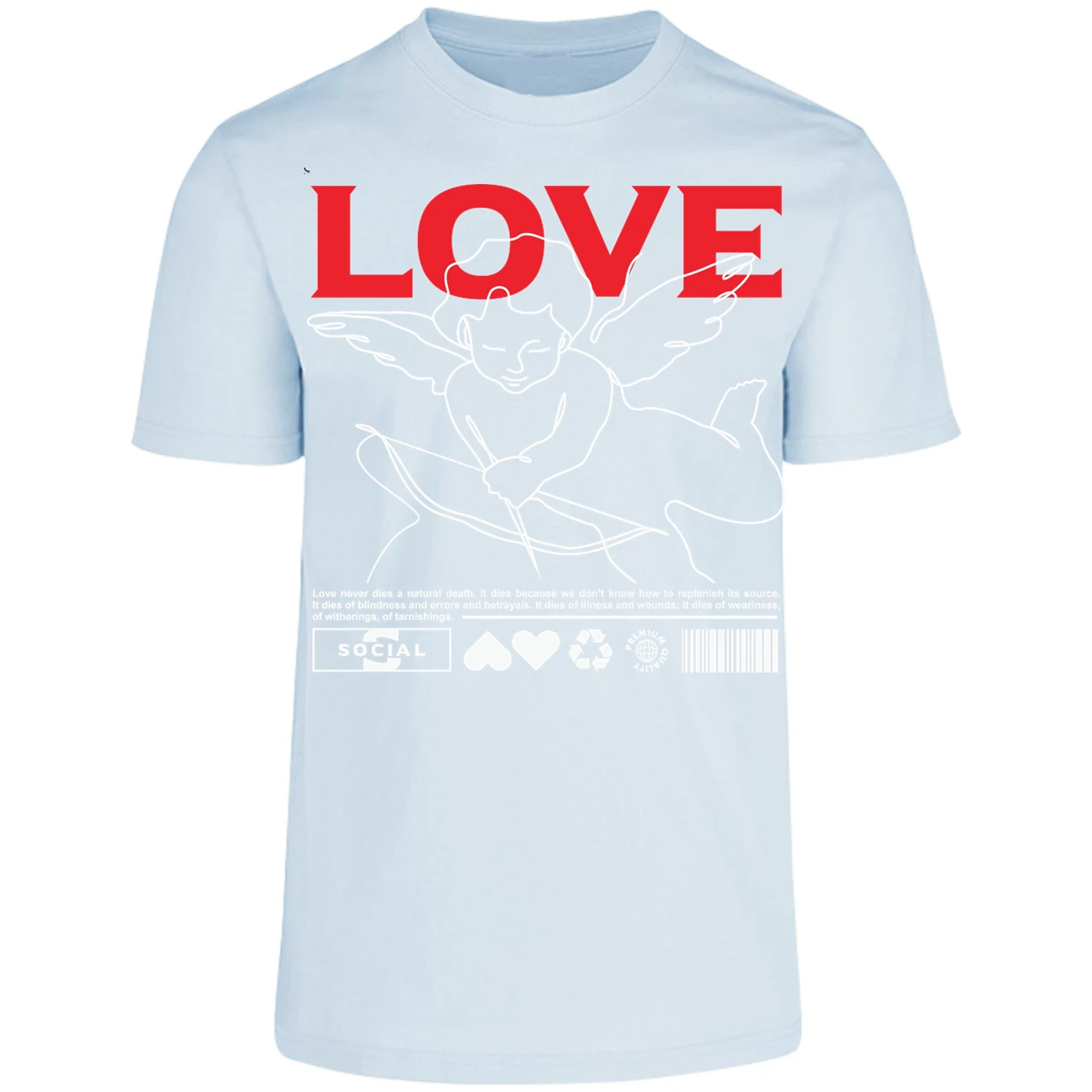 Playera Urbano Style Love Social 11 para Adulto 18