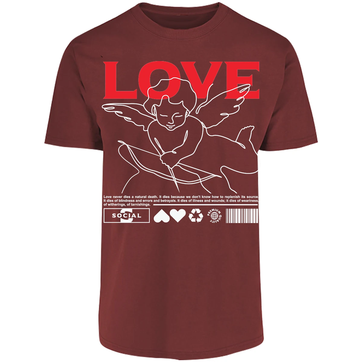 Playera Urbano Style Love Social 11 para Adulto 1