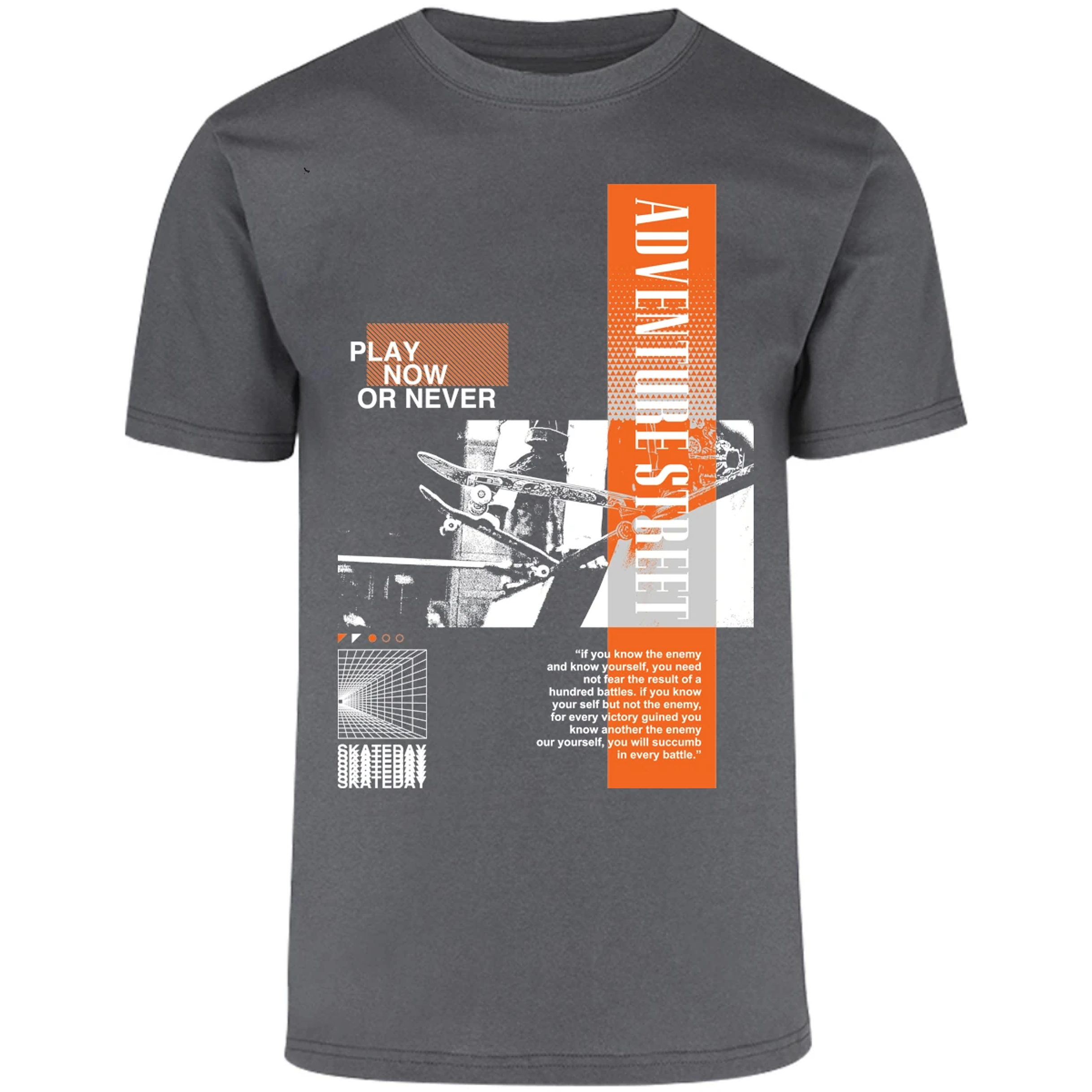 Playera Urbano Style Skate Play Now Or Never 155 para Adulto 13