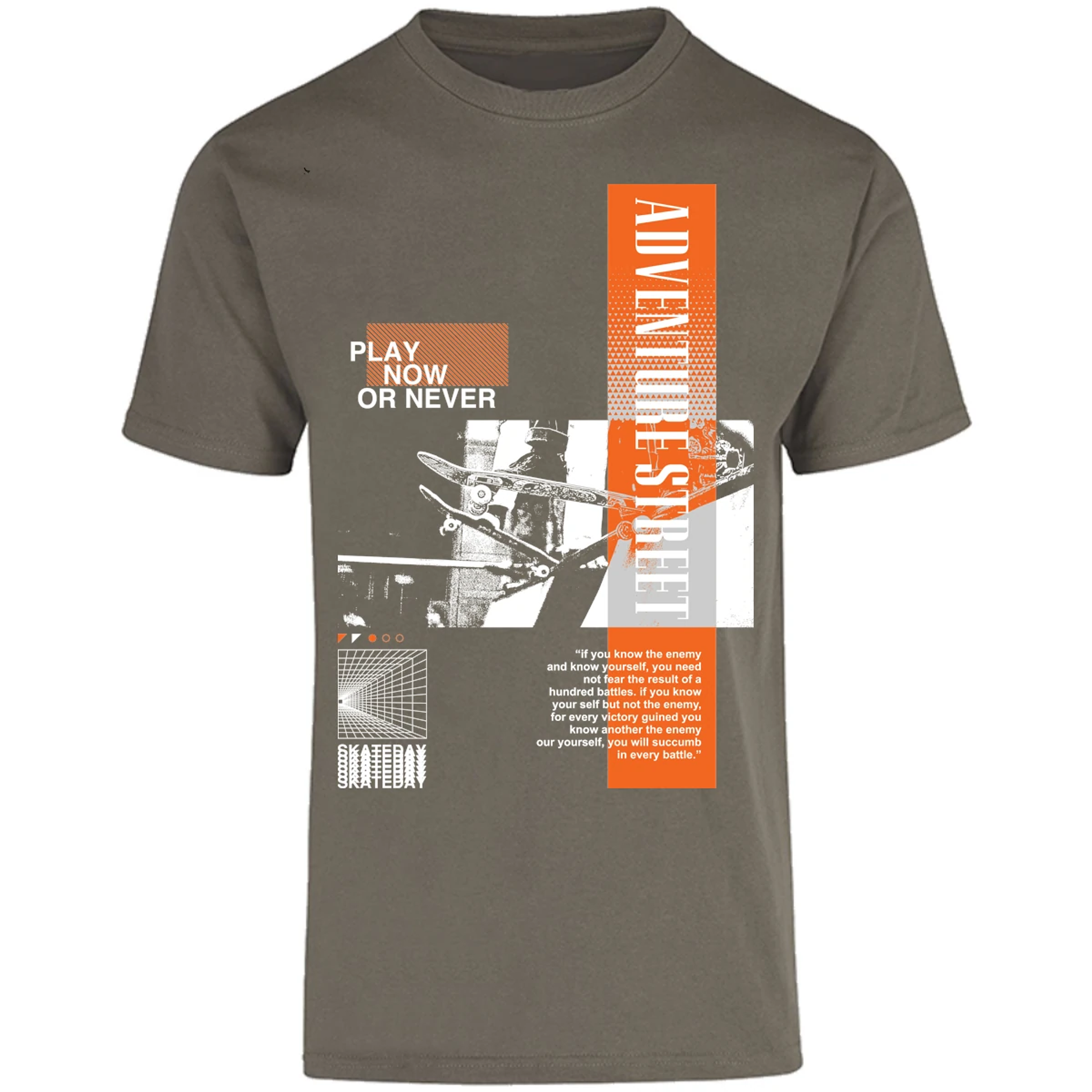 Playera Urbano Style Skate Play Now Or Never 155 para Adulto 10