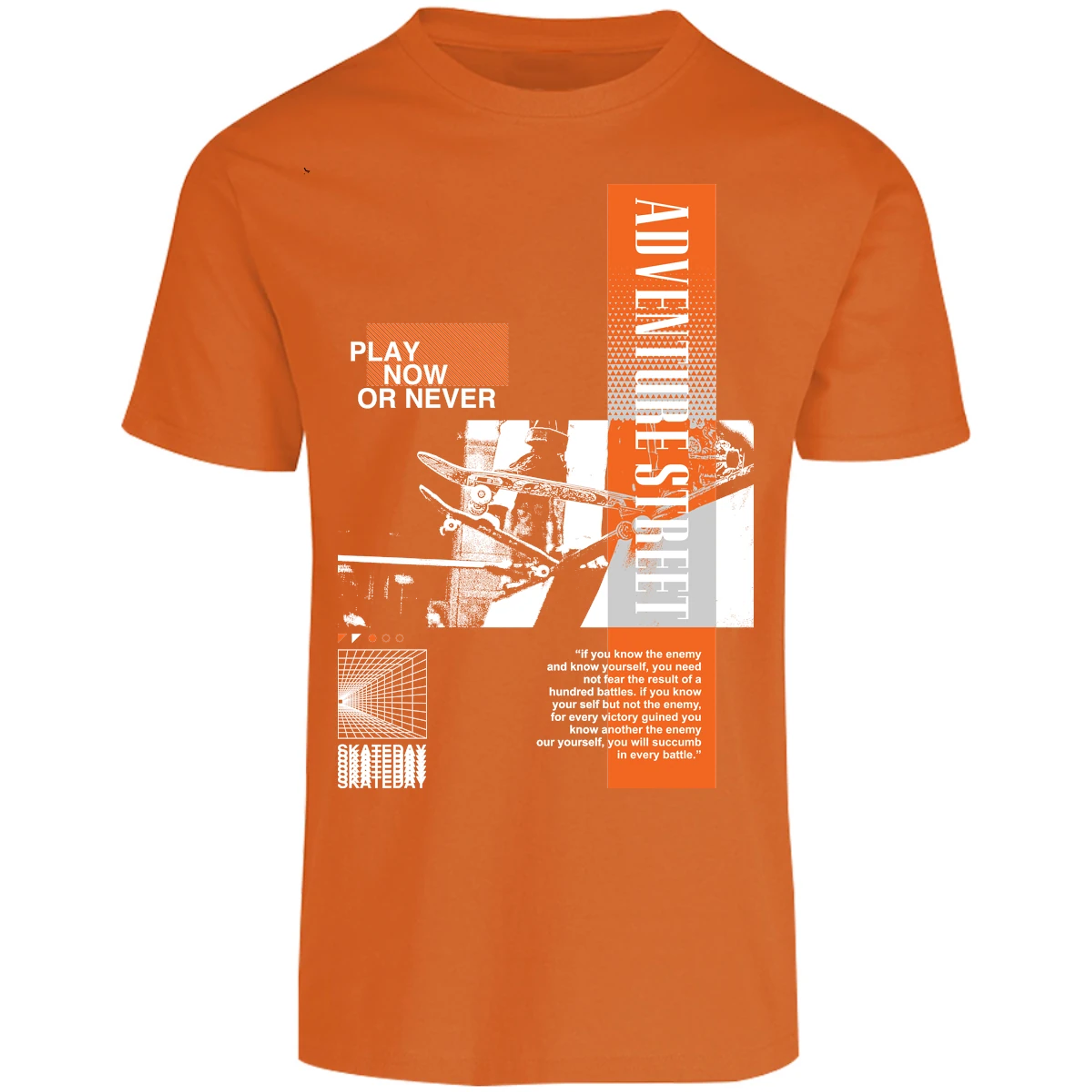 Playera Urbano Style Skate Play Now Or Never 155 para Adulto 14