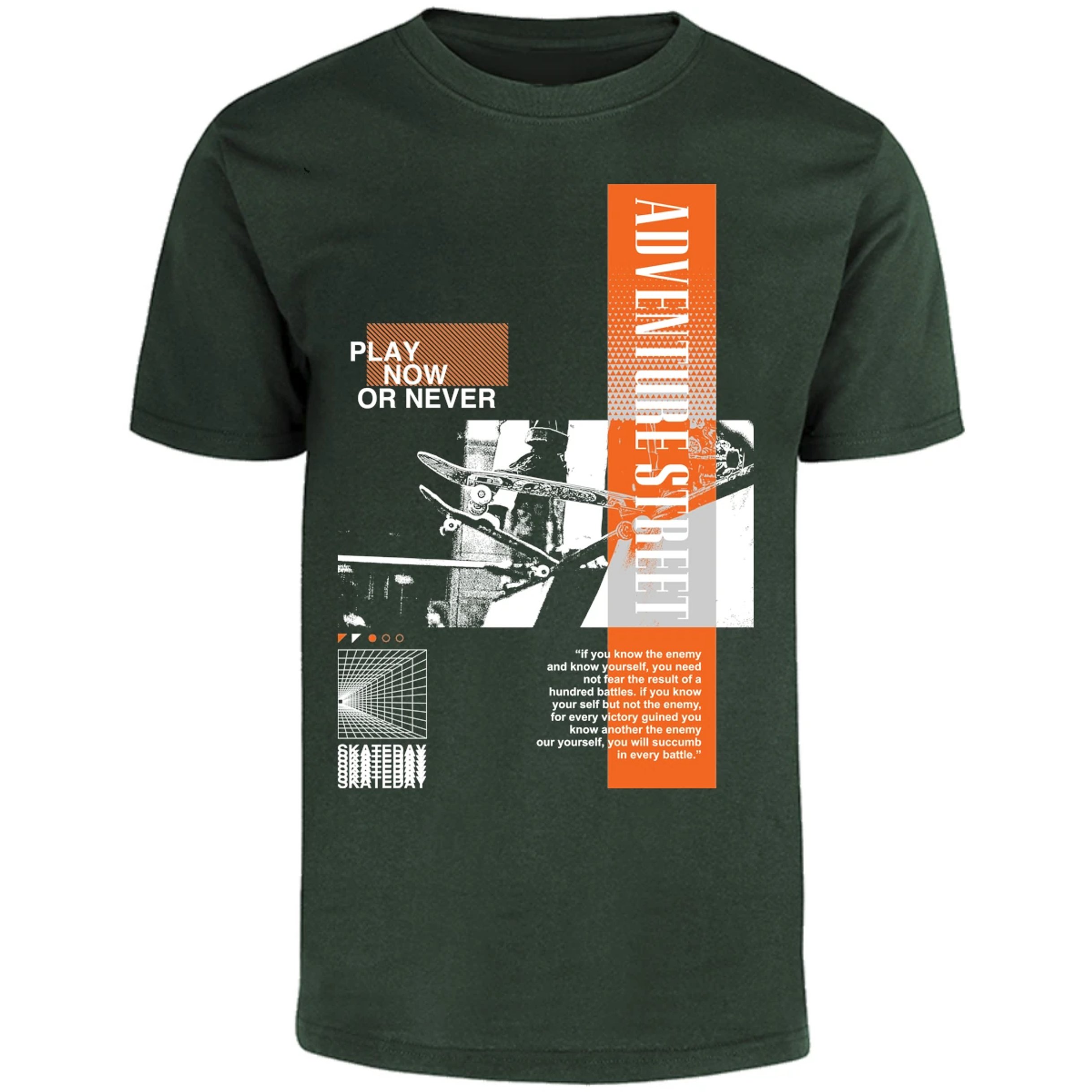 Playera Urbano Style Skate Play Now Or Never 155 para Adulto 22