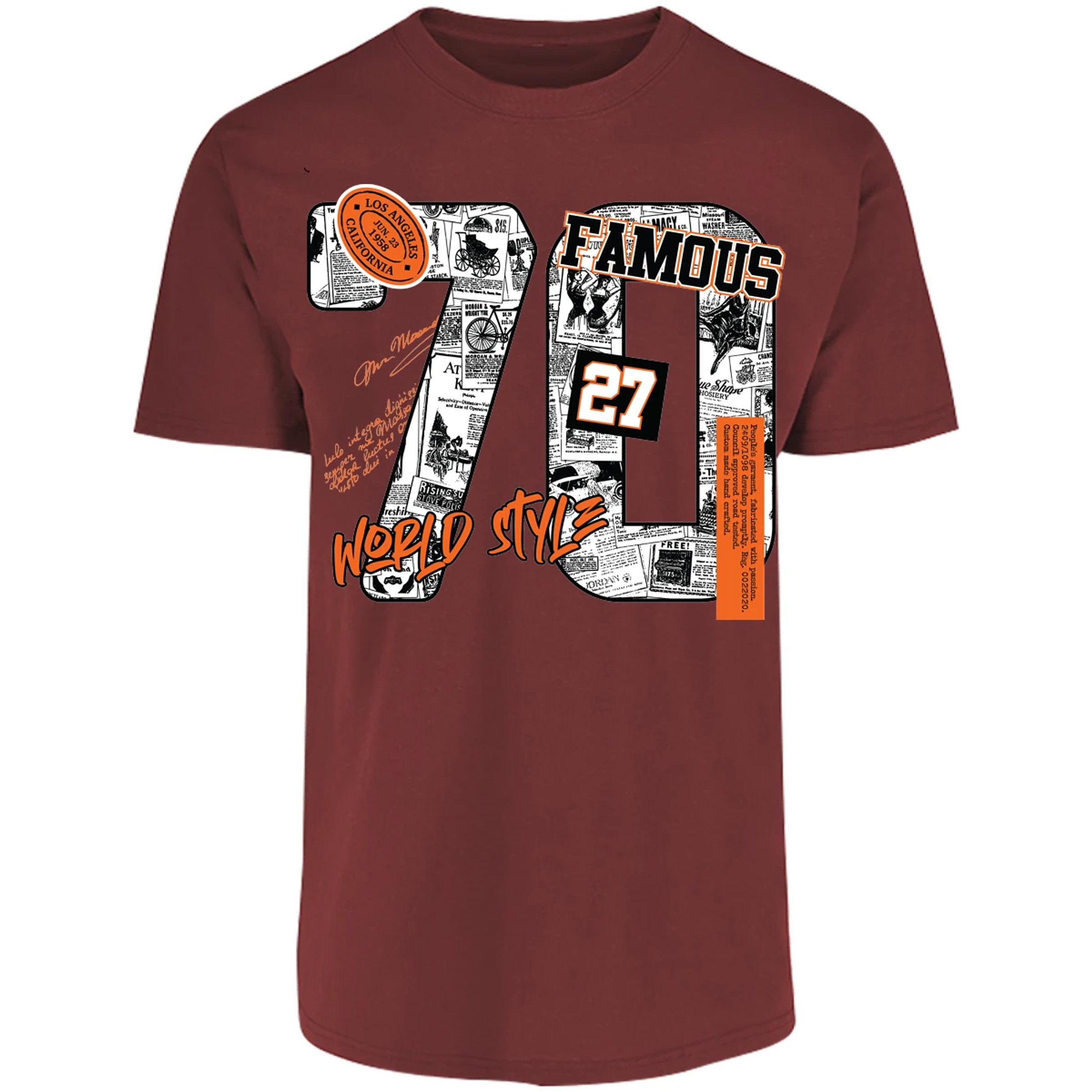 Playera Urbano Style Famous World Style 428 para Adulto 27