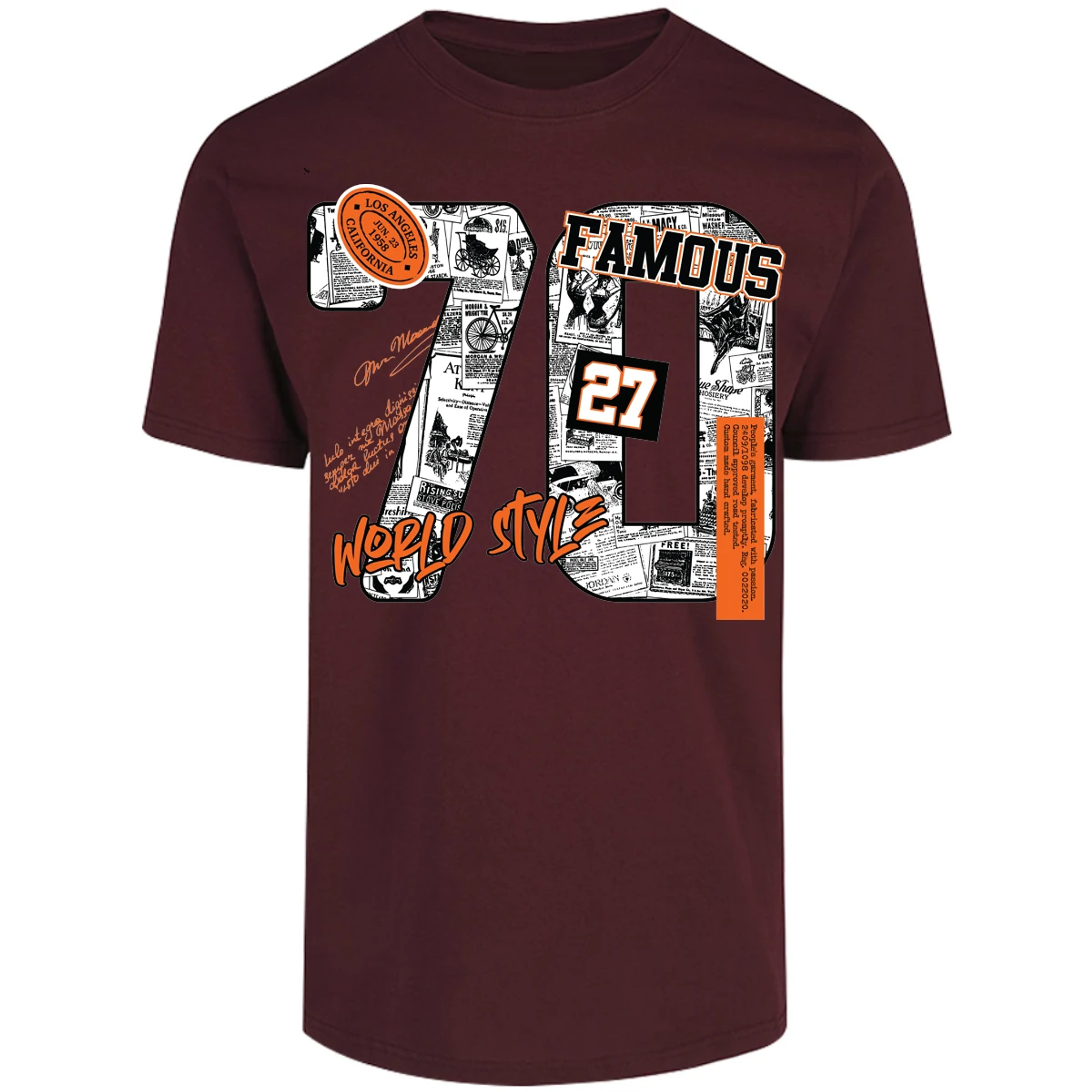 Playera Urbano Style Famous World Style 428 para Adulto 25