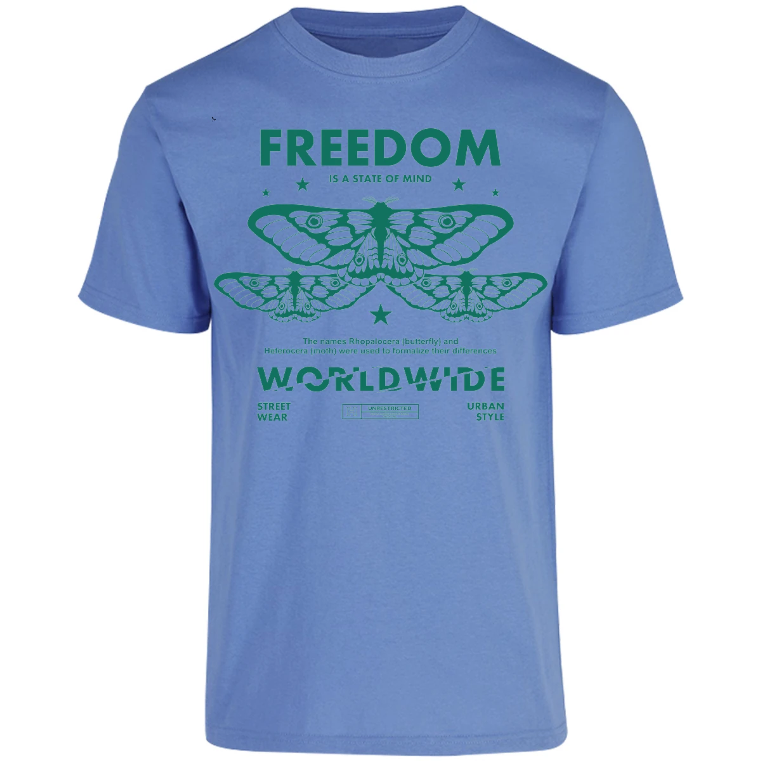 Playera Urbano Style Freedom Butterfly 444 para Adulto 9