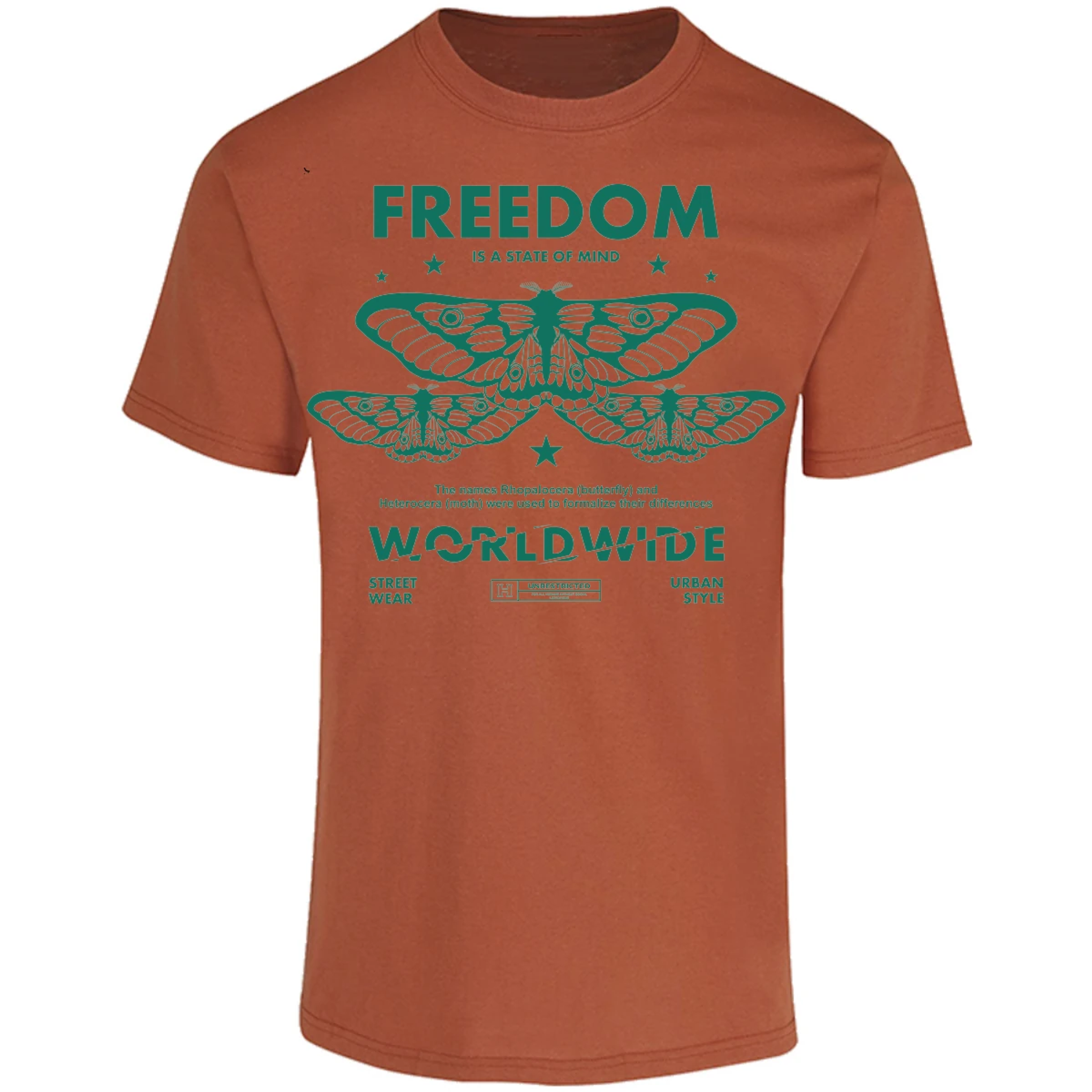 Playera Urbano Style Freedom Butterfly 444 para Adulto 10