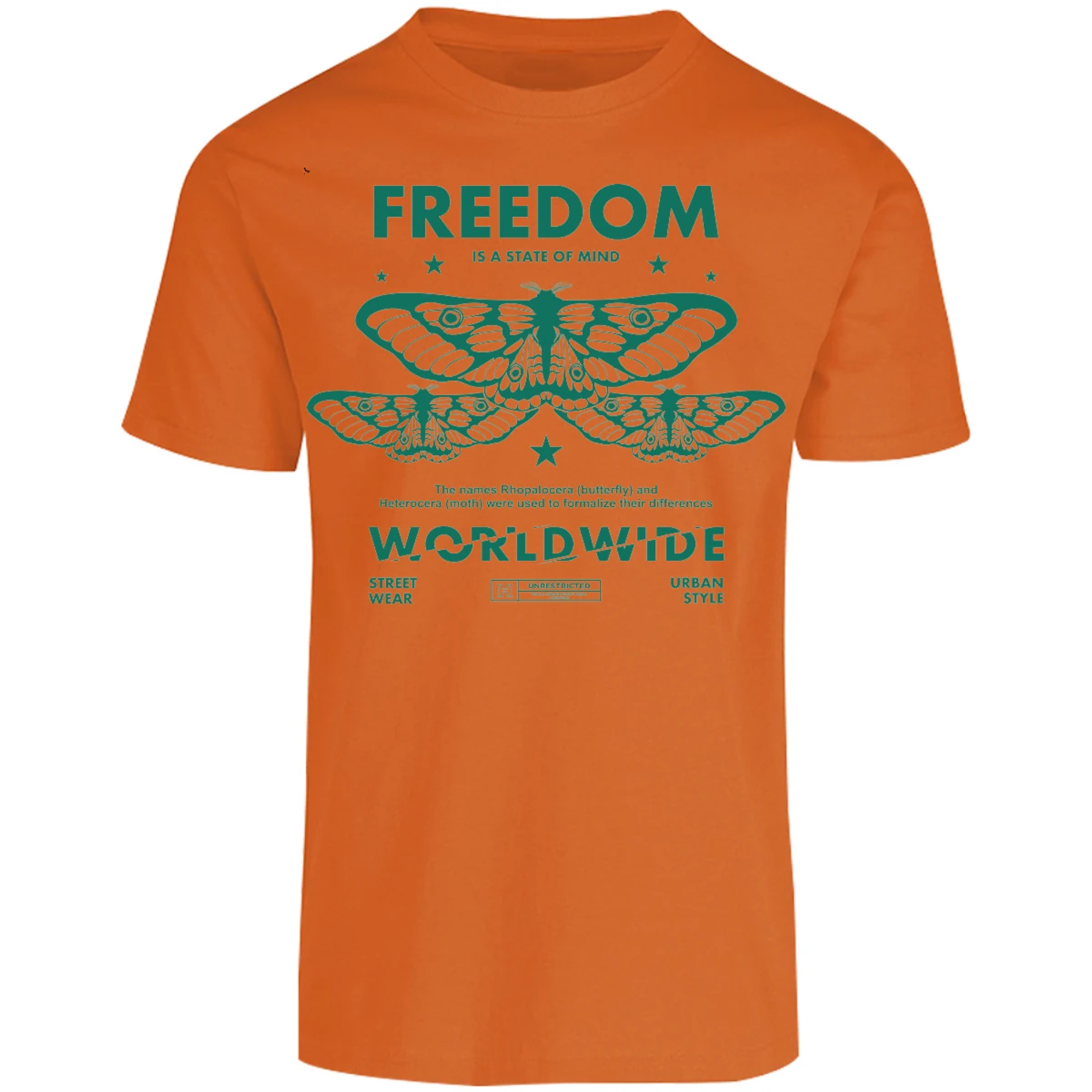 Playera Urbano Style Freedom Butterfly 444 para Adulto 16