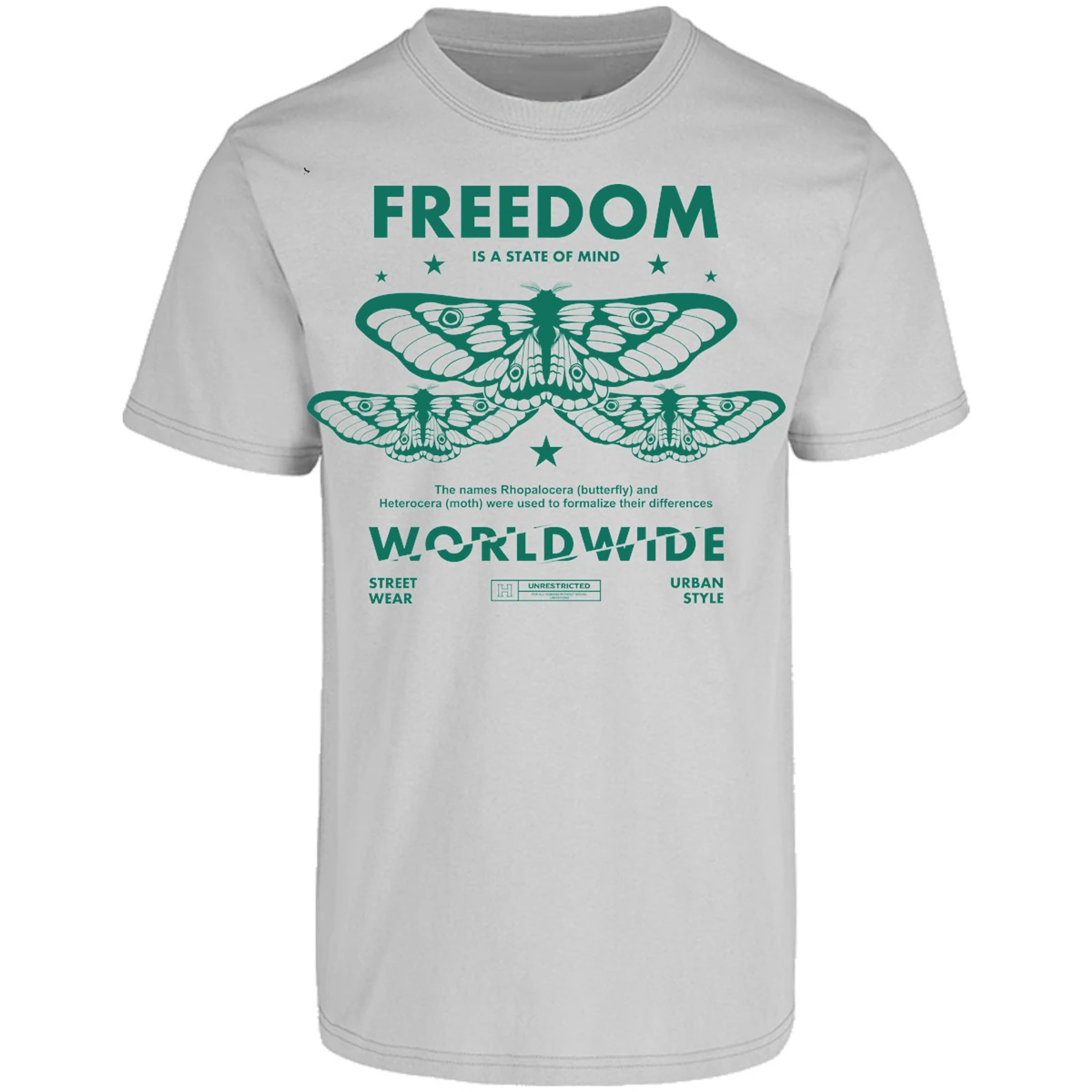 Playera Urbano Style Freedom Butterfly 444 para Adulto 22