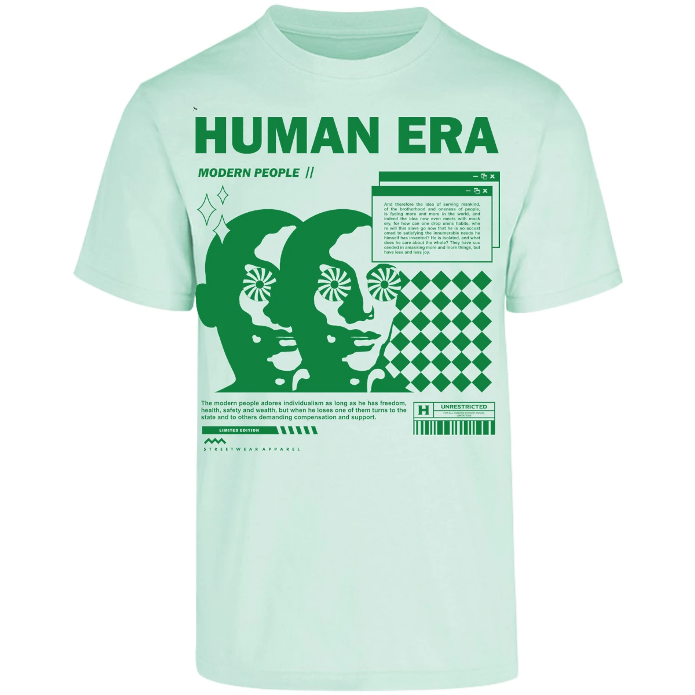 Playera Urbano Style Human Era Modern 234 para Adulto 30