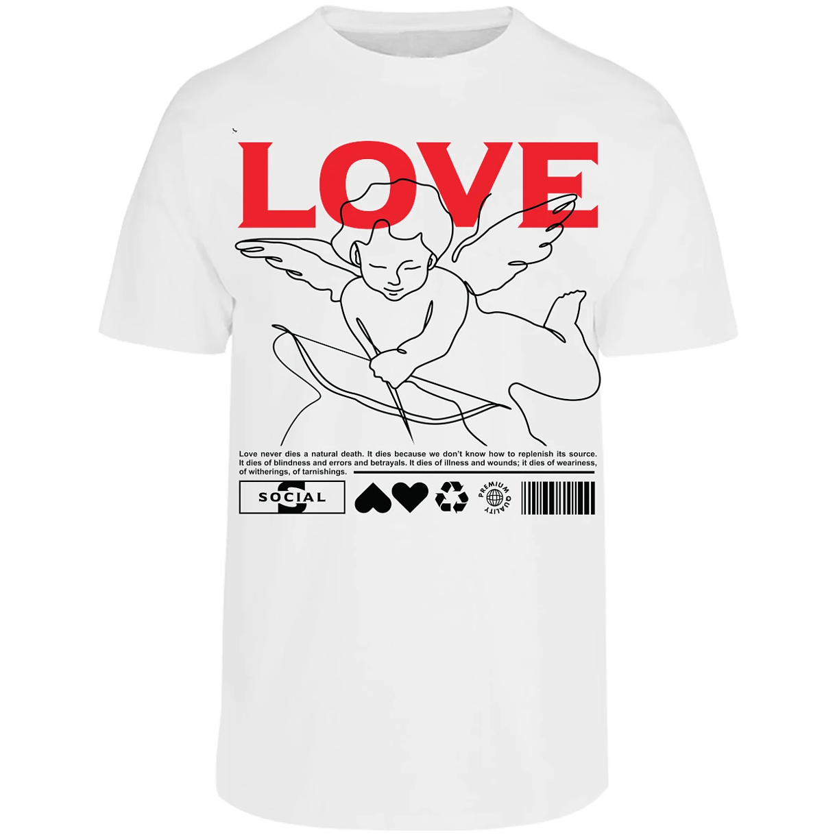 Playera Urbano Style Love 12 para Adulto 11