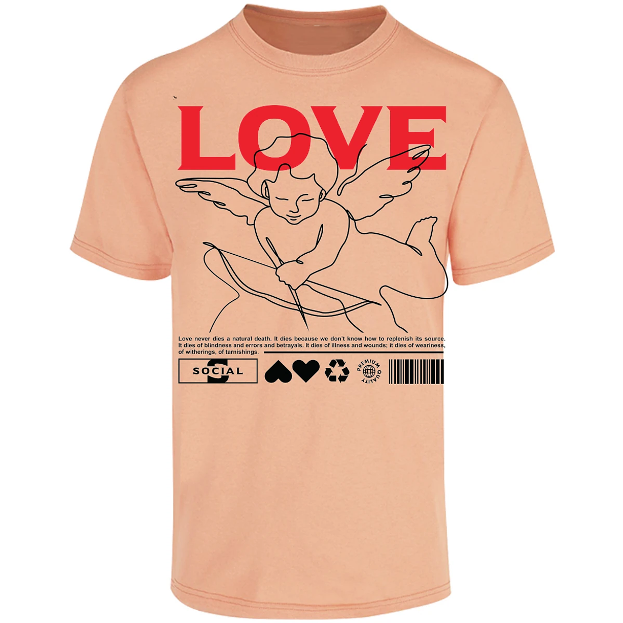 Playera Urbano Style Love 12 para Adulto 1