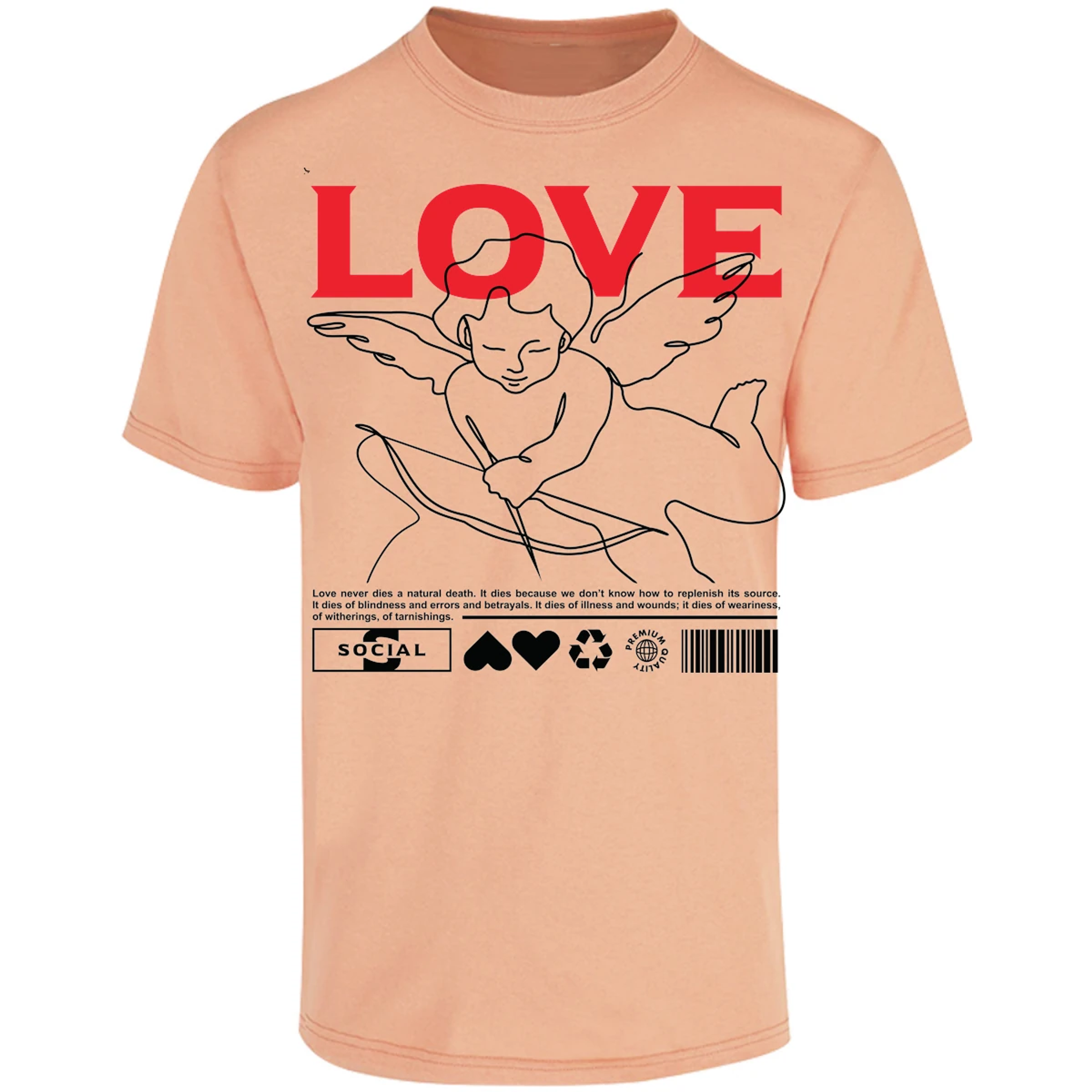 Playera Urbano Style Love 12 para Adulto 1