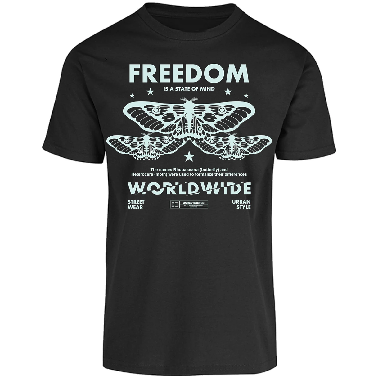 Playera Urbano Style Freedom Butterfly 443 para Adulto 26