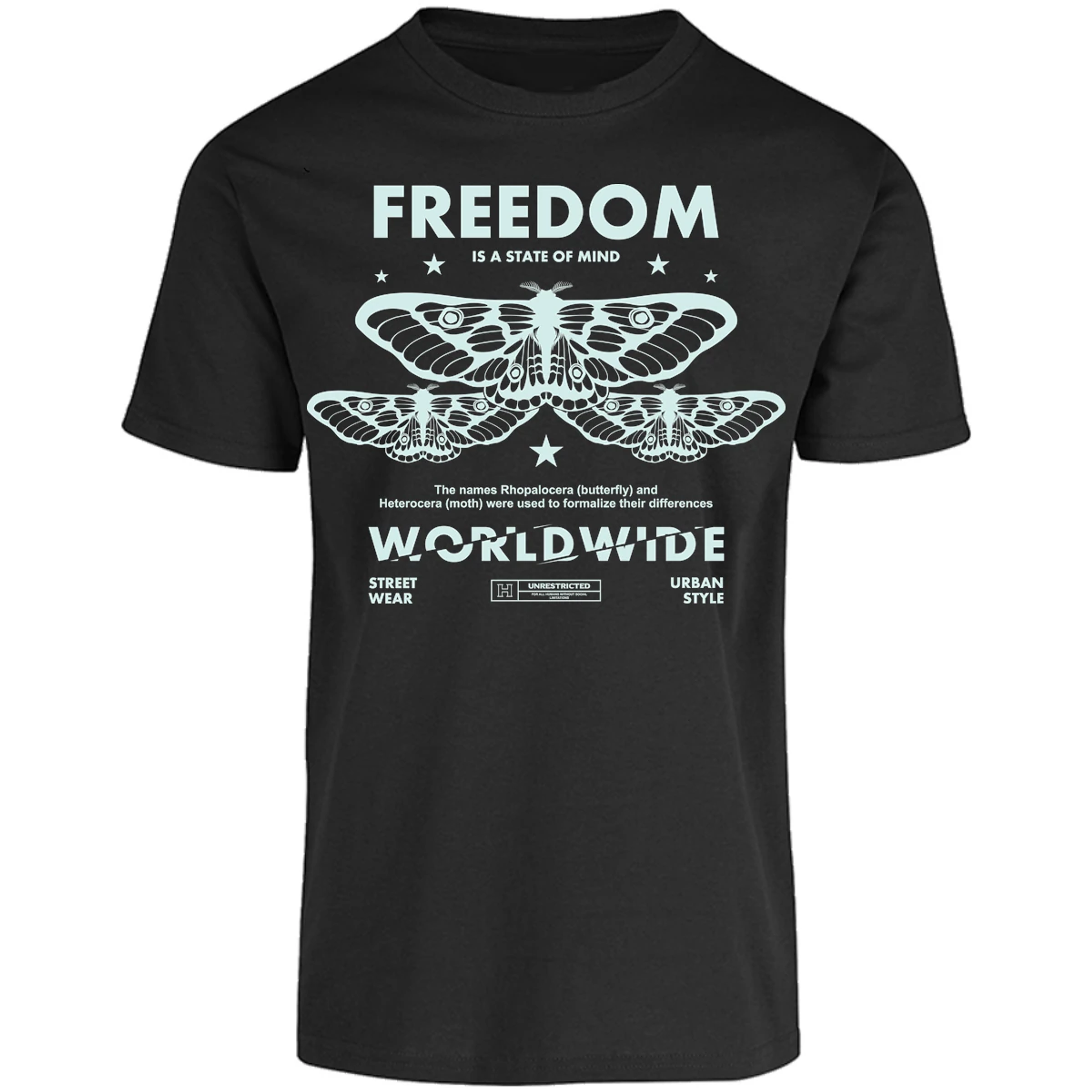 Playera Urbano Style Freedom Butterfly 443 para Adulto 26