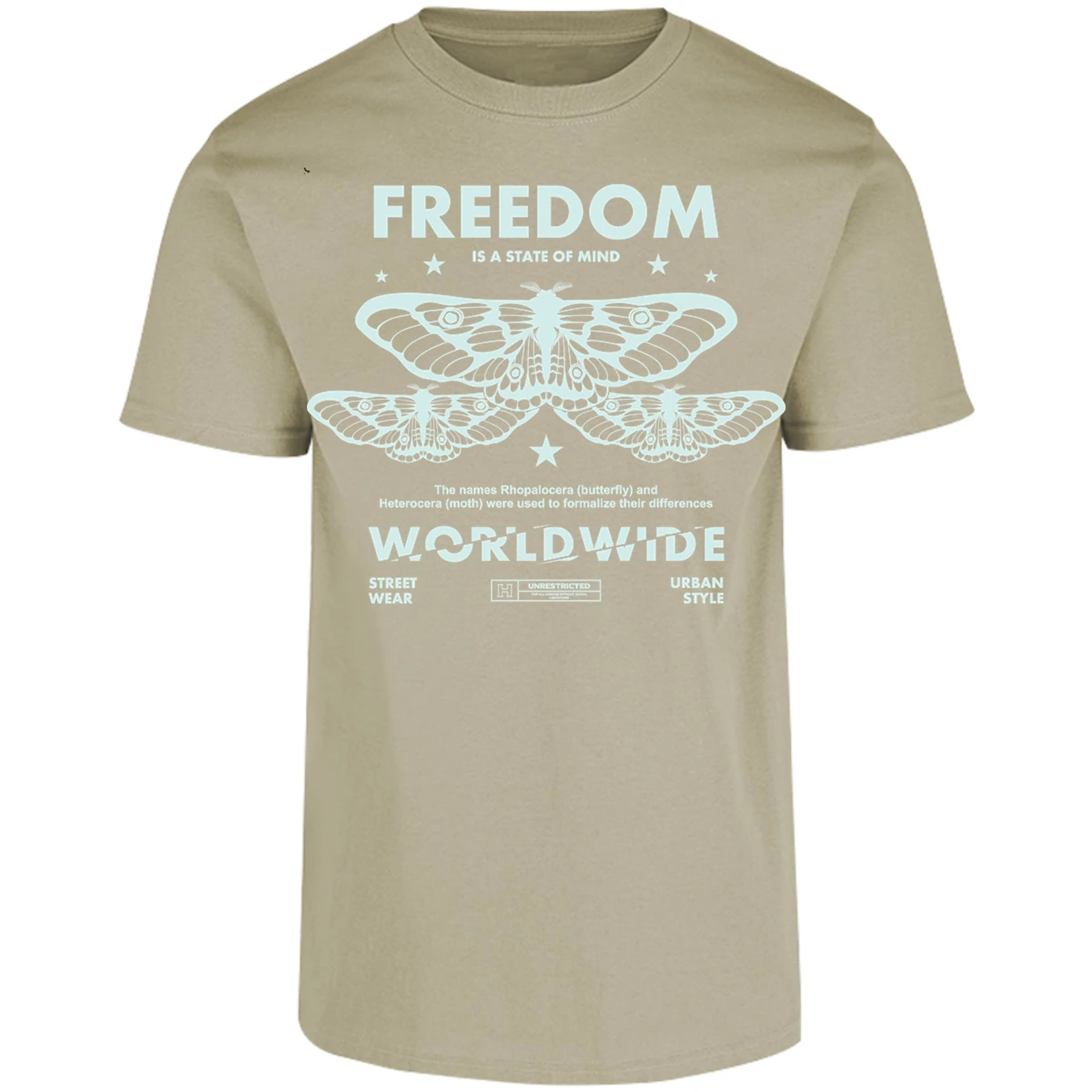 Playera Urbano Style Freedom Butterfly 443 para Adulto 27