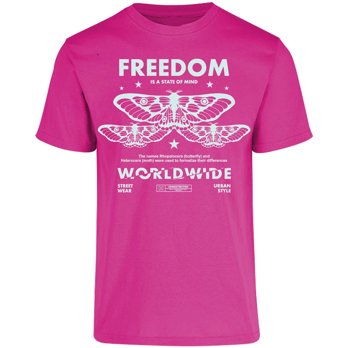 Playera Urbano Style Freedom Butterfly 443 para Adulto 28