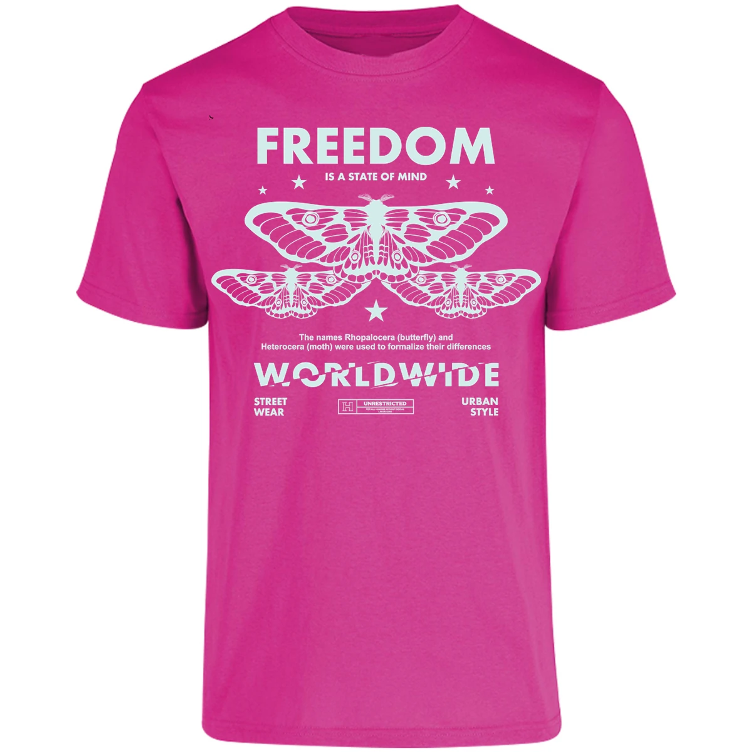 Playera Urbano Style Freedom Butterfly 443 para Adulto 28