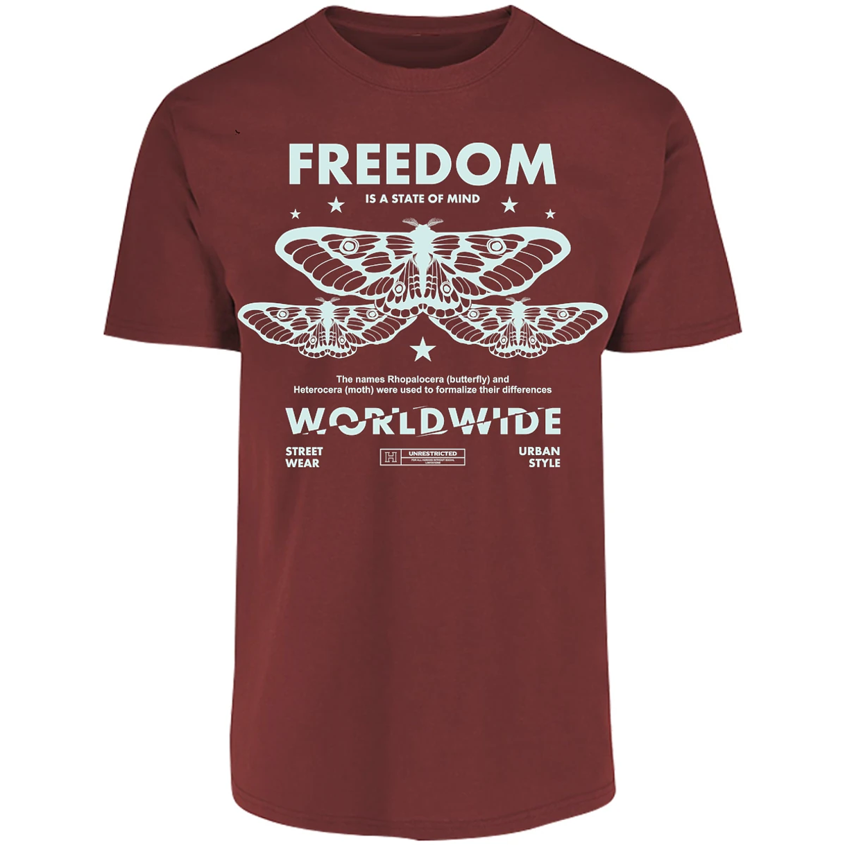 Playera Urbano Style Freedom Butterfly 443 para Adulto 7