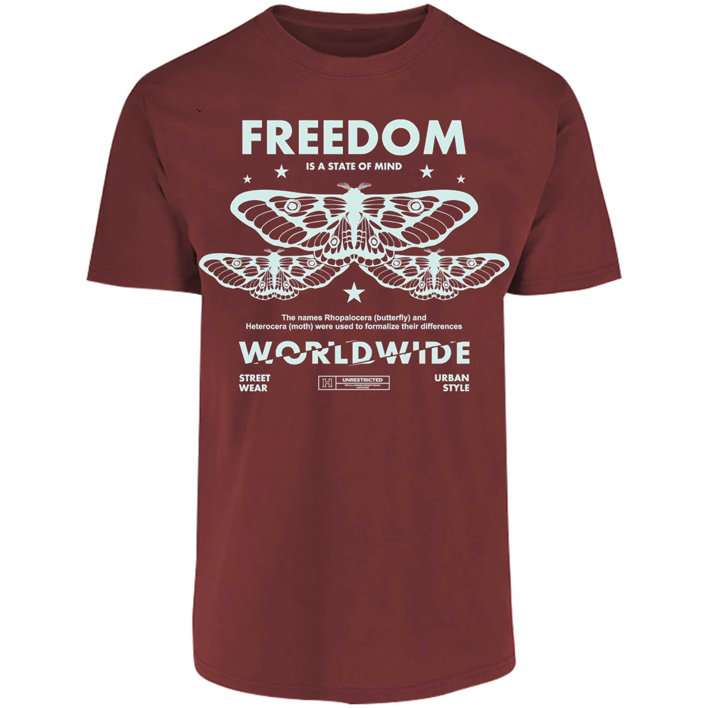 Playera Urbano Style Freedom Butterfly 443 para Adulto 7