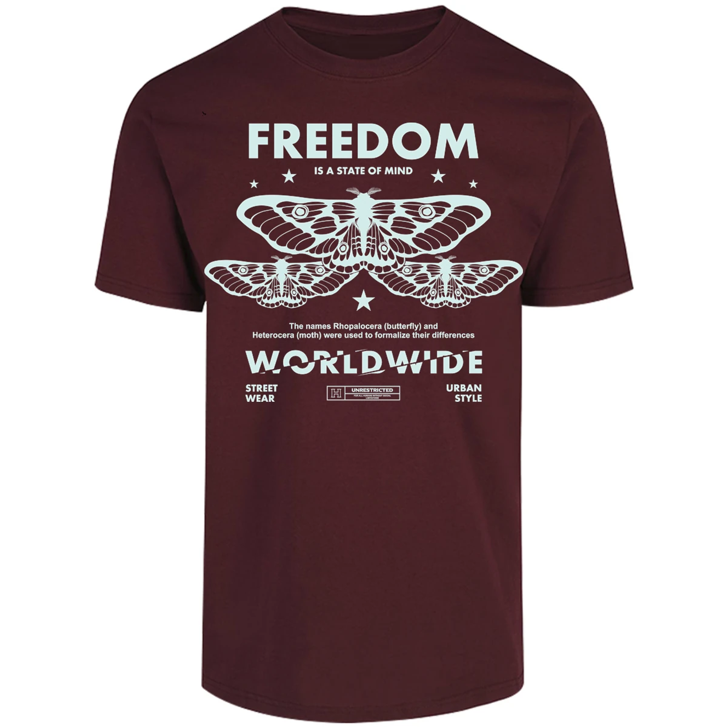 Playera Urbano Style Freedom Butterfly 443 para Adulto 2