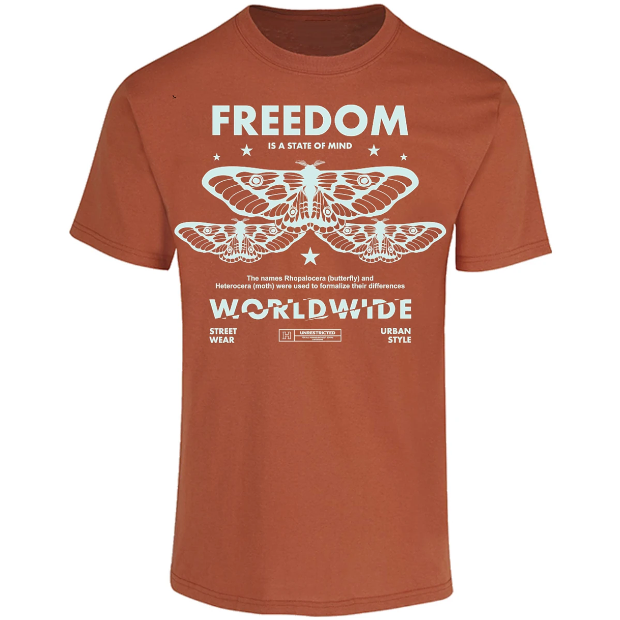 Playera Urbano Style Freedom Butterfly 443 para Adulto 18