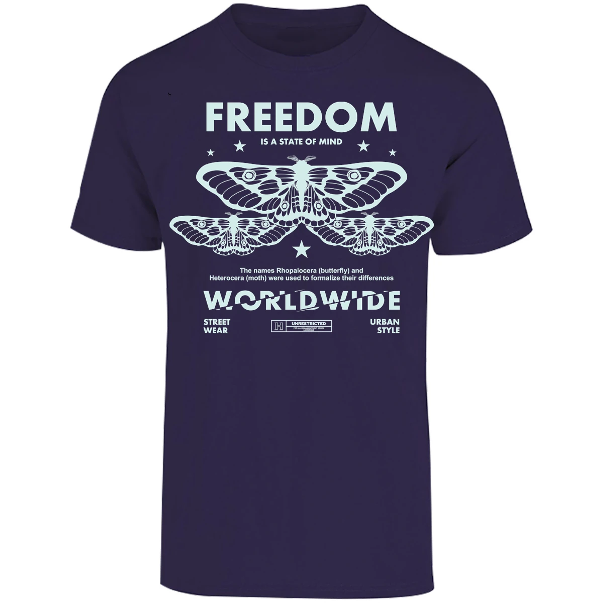 Playera Urbano Style Freedom Butterfly 443 para Adulto 22