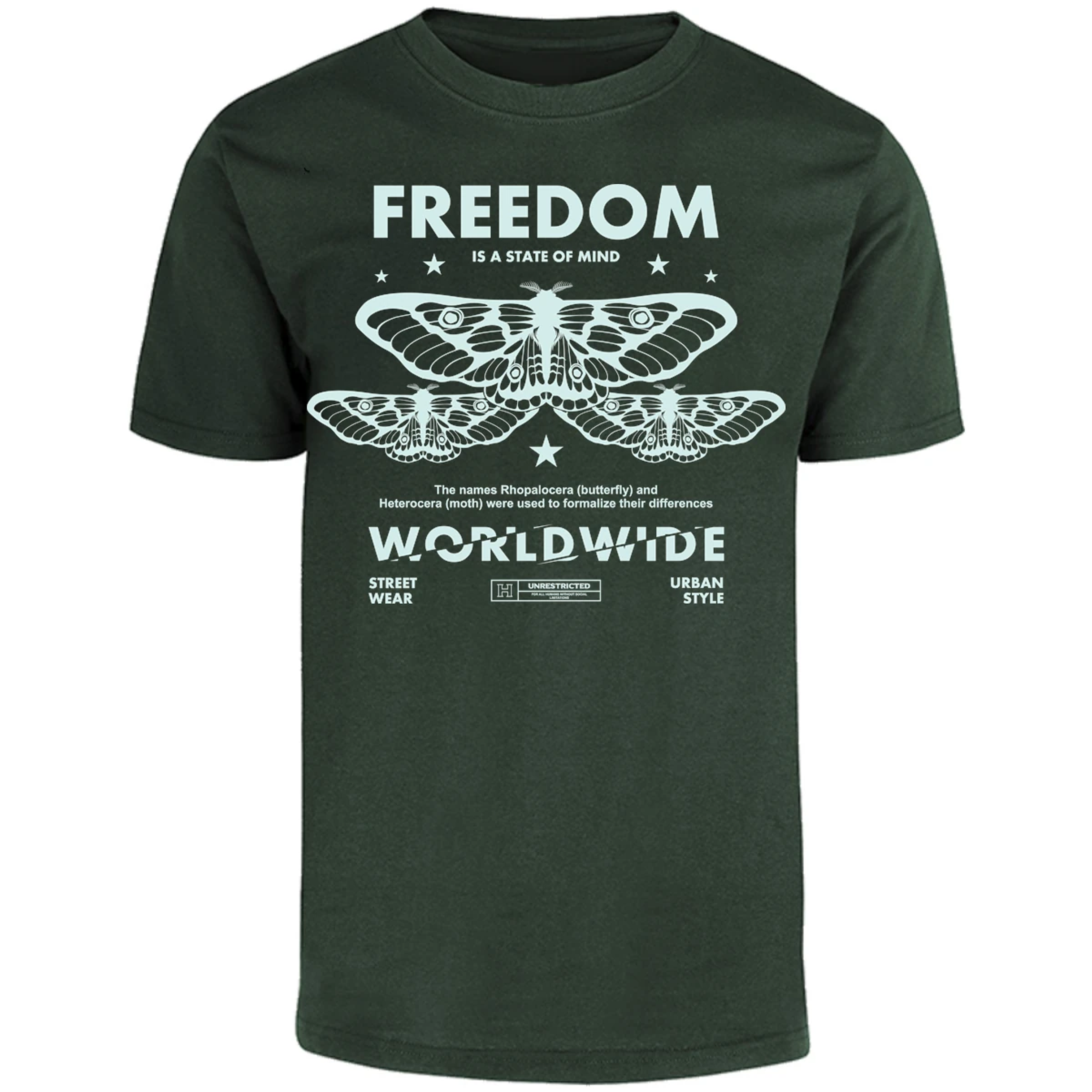 Playera Urbano Style Freedom Butterfly 443 para Adulto 24