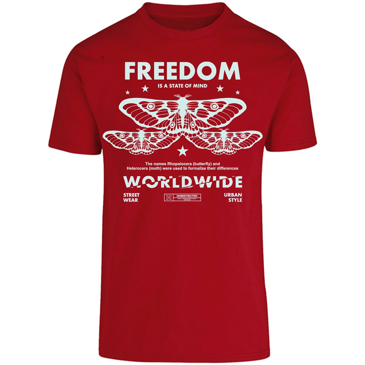 Playera Urbano Style Freedom Butterfly 443 para Adulto 25