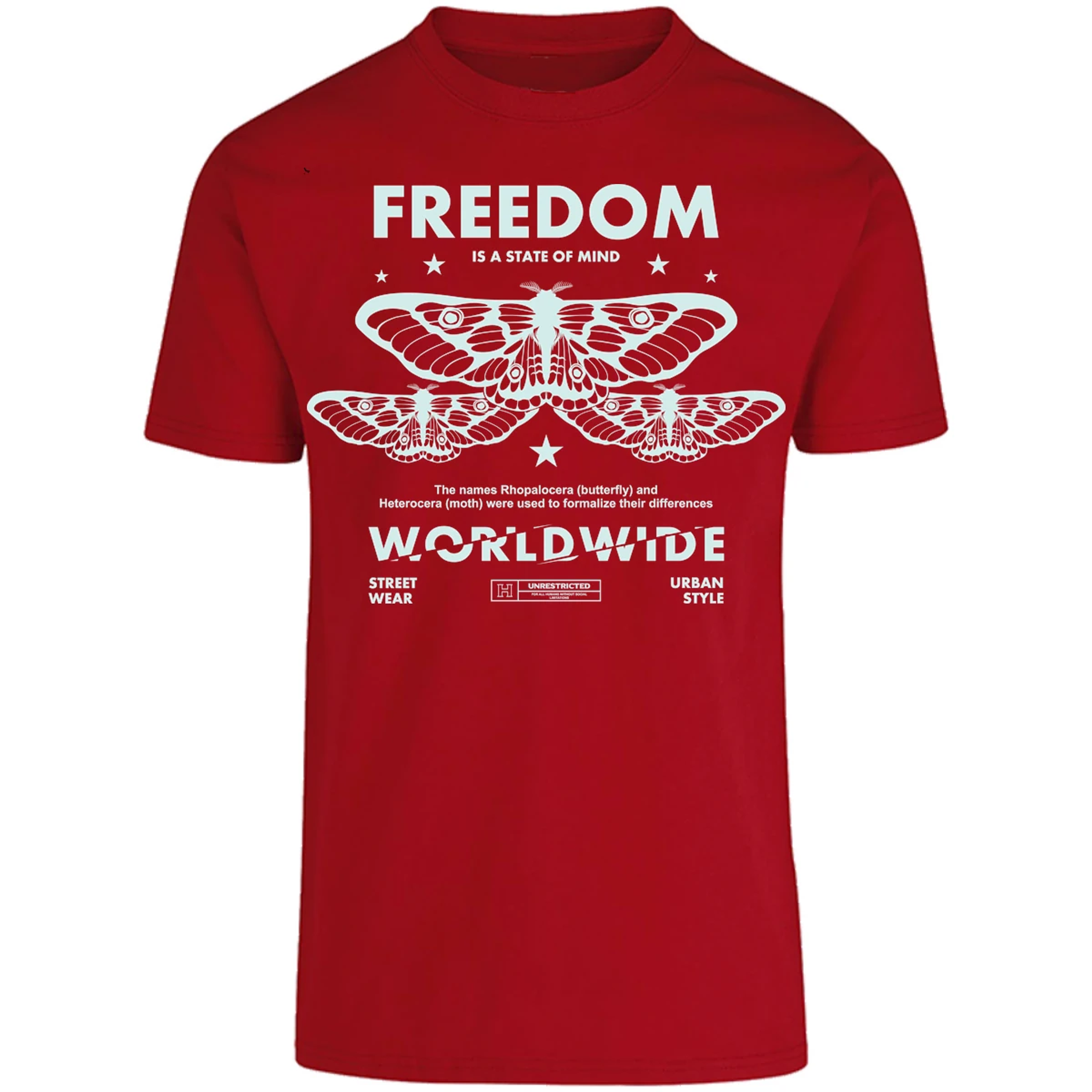 Playera Urbano Style Freedom Butterfly 443 para Adulto 25