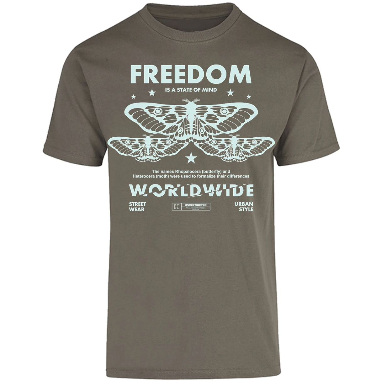 Playera Urbano Style Freedom Butterfly 443 para Adulto 30