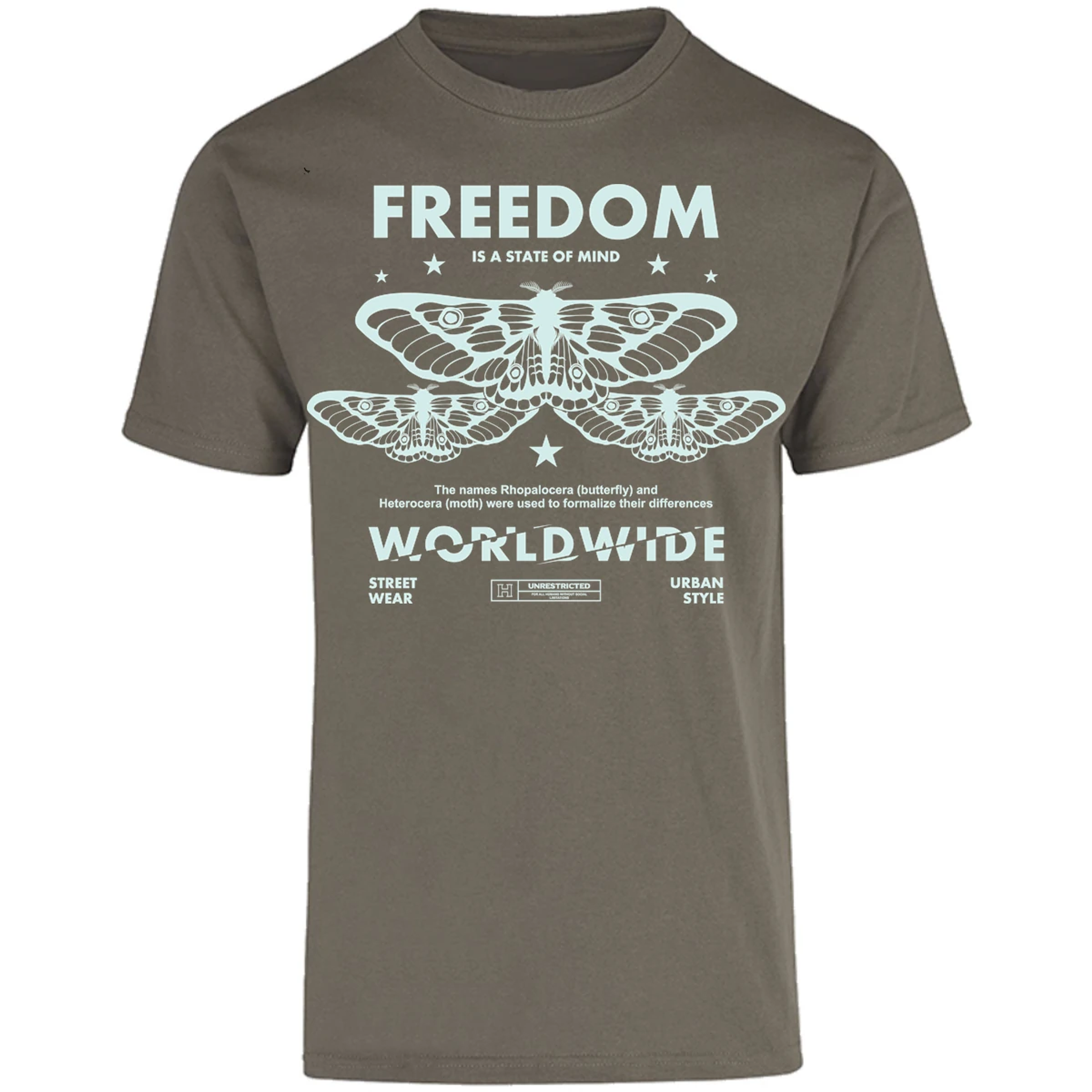 Playera Urbano Style Freedom Butterfly 443 para Adulto 30