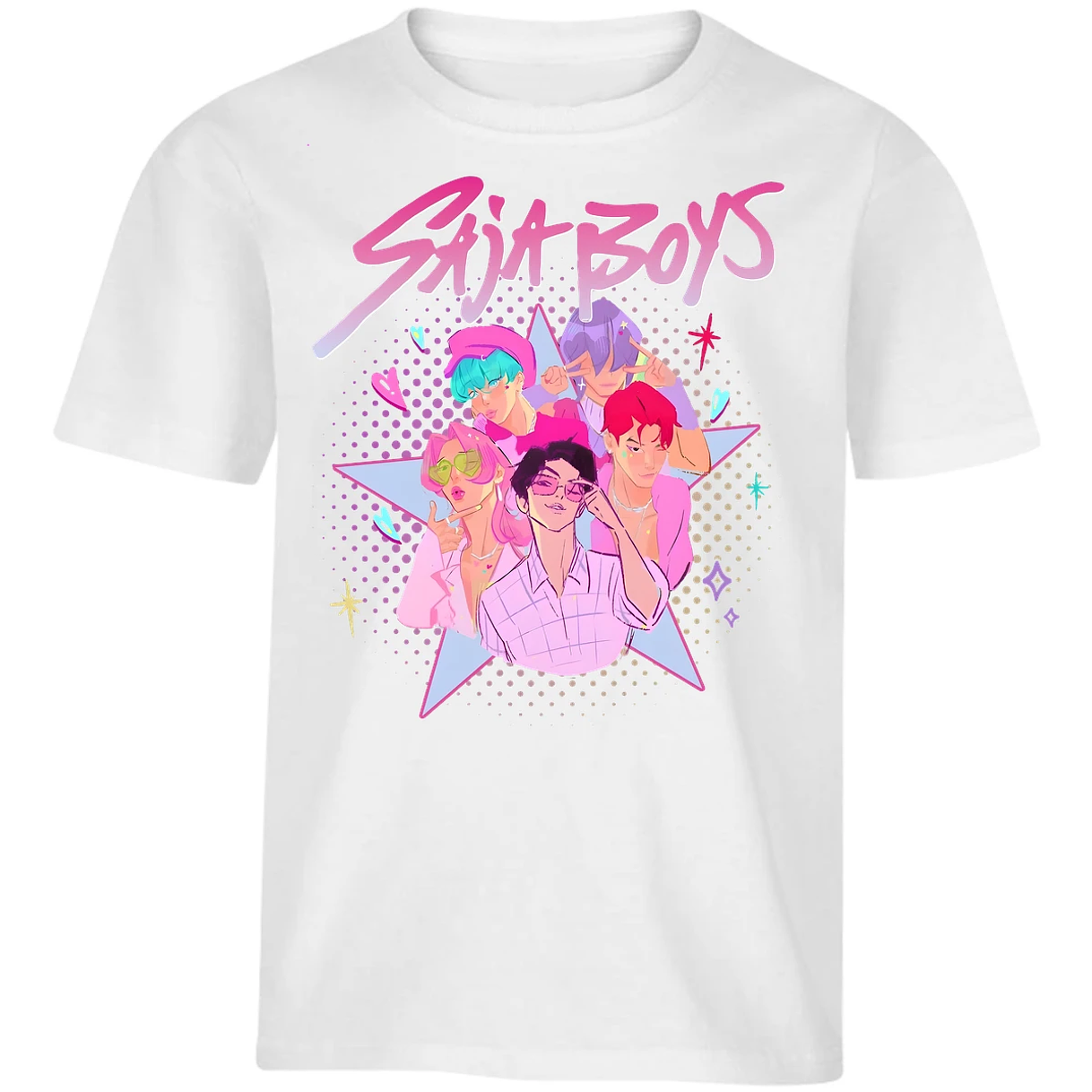 Playera Las Guerreras K Pop Saja Boys 10 para Niño 24