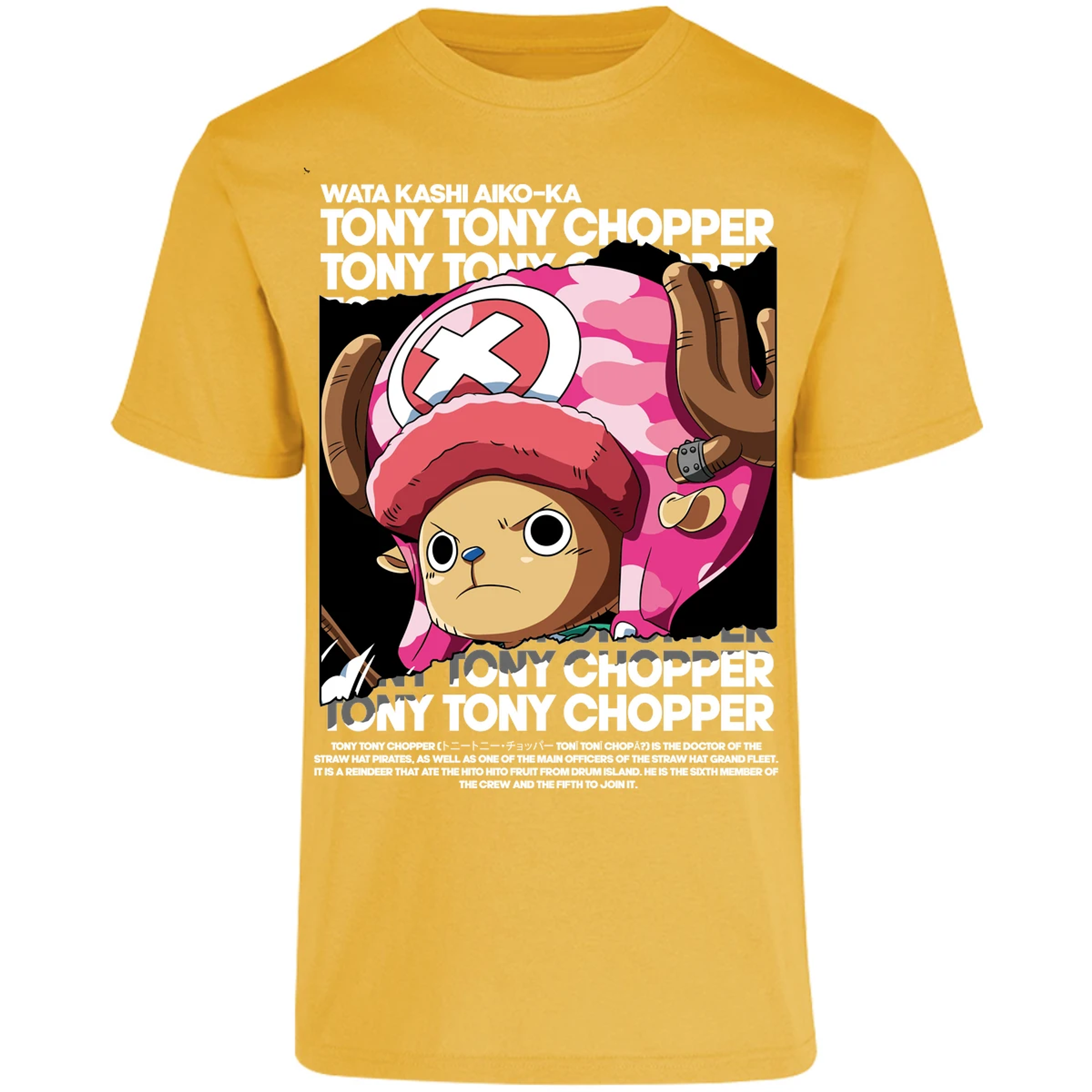 Playera One Piece Chopper Text para Adulto 37