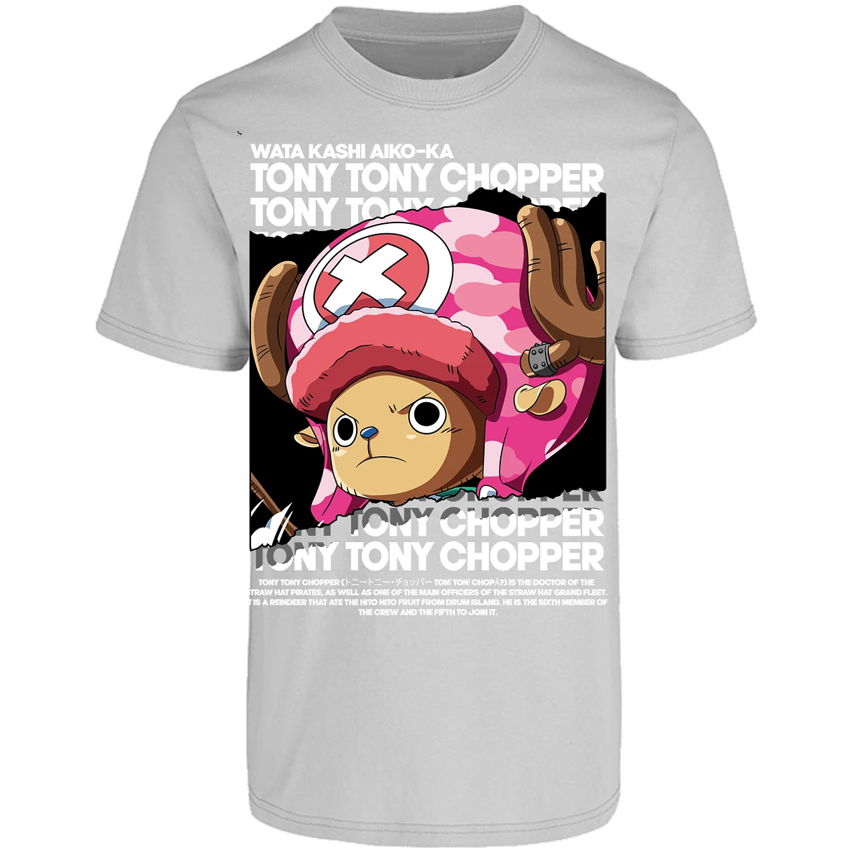 Playera One Piece Chopper Text para Adulto 38