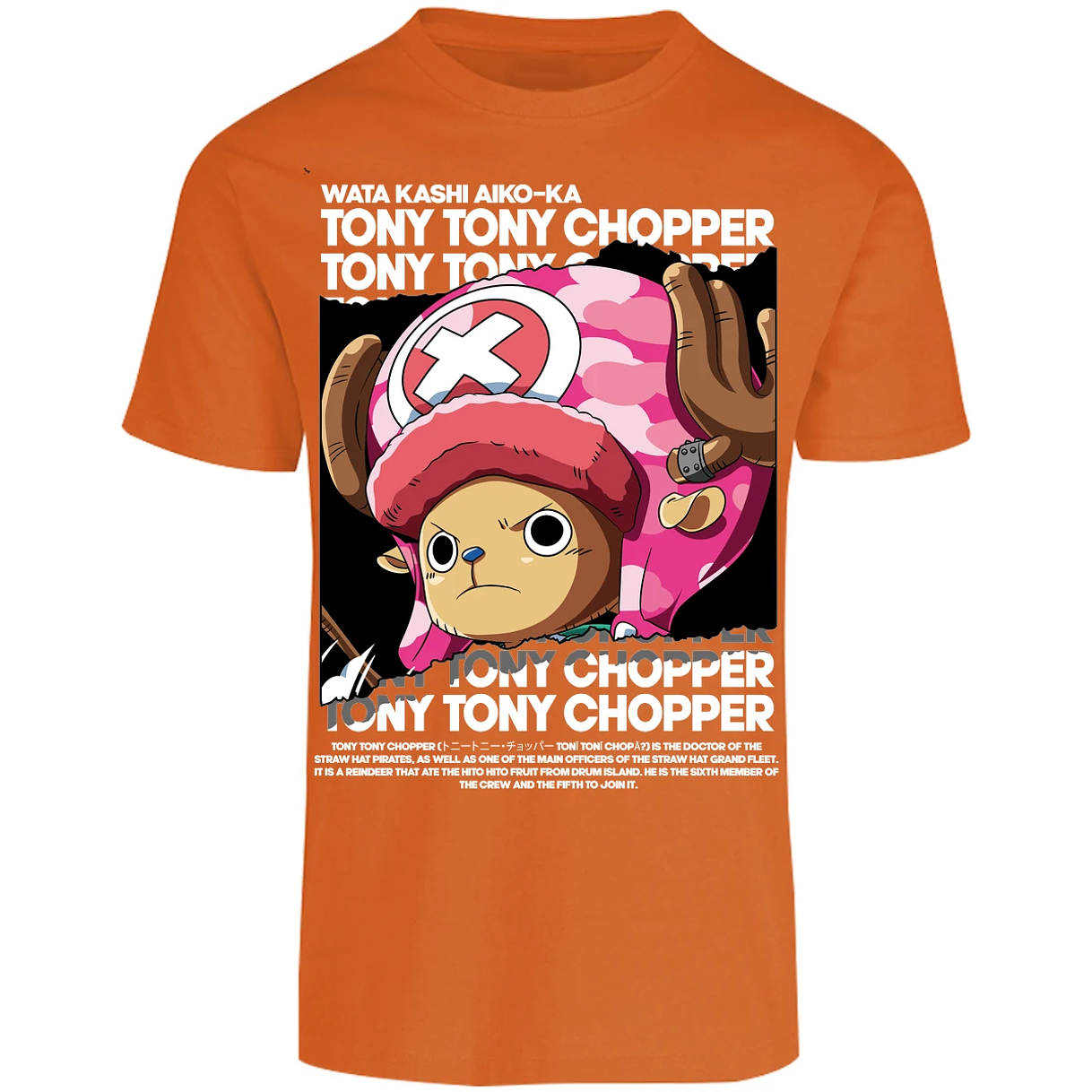 Playera One Piece Chopper Text para Adulto 29