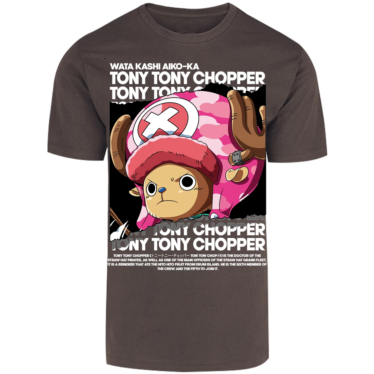 Playera One Piece Chopper Text para Adulto 41