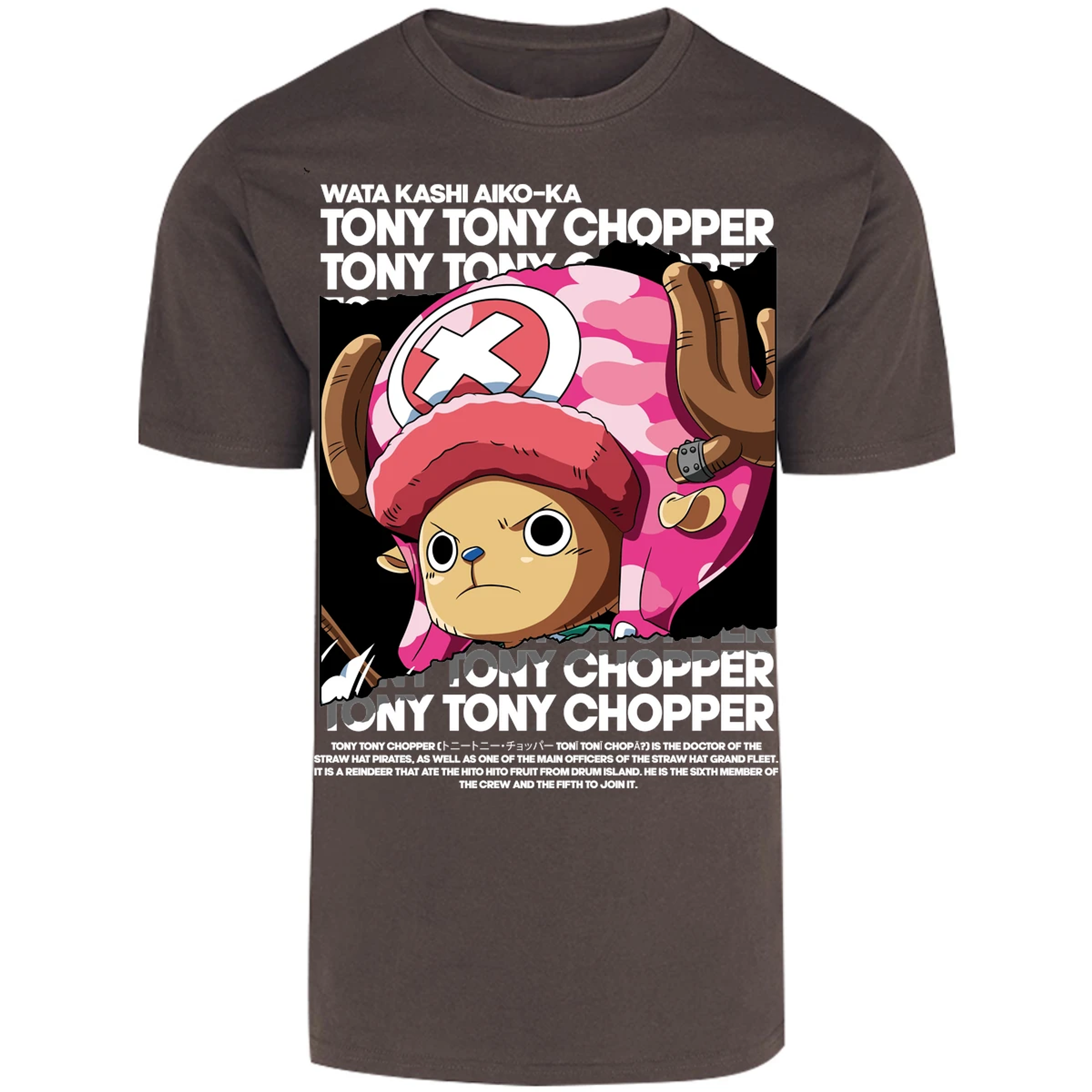 Playera One Piece Chopper Text para Adulto 41