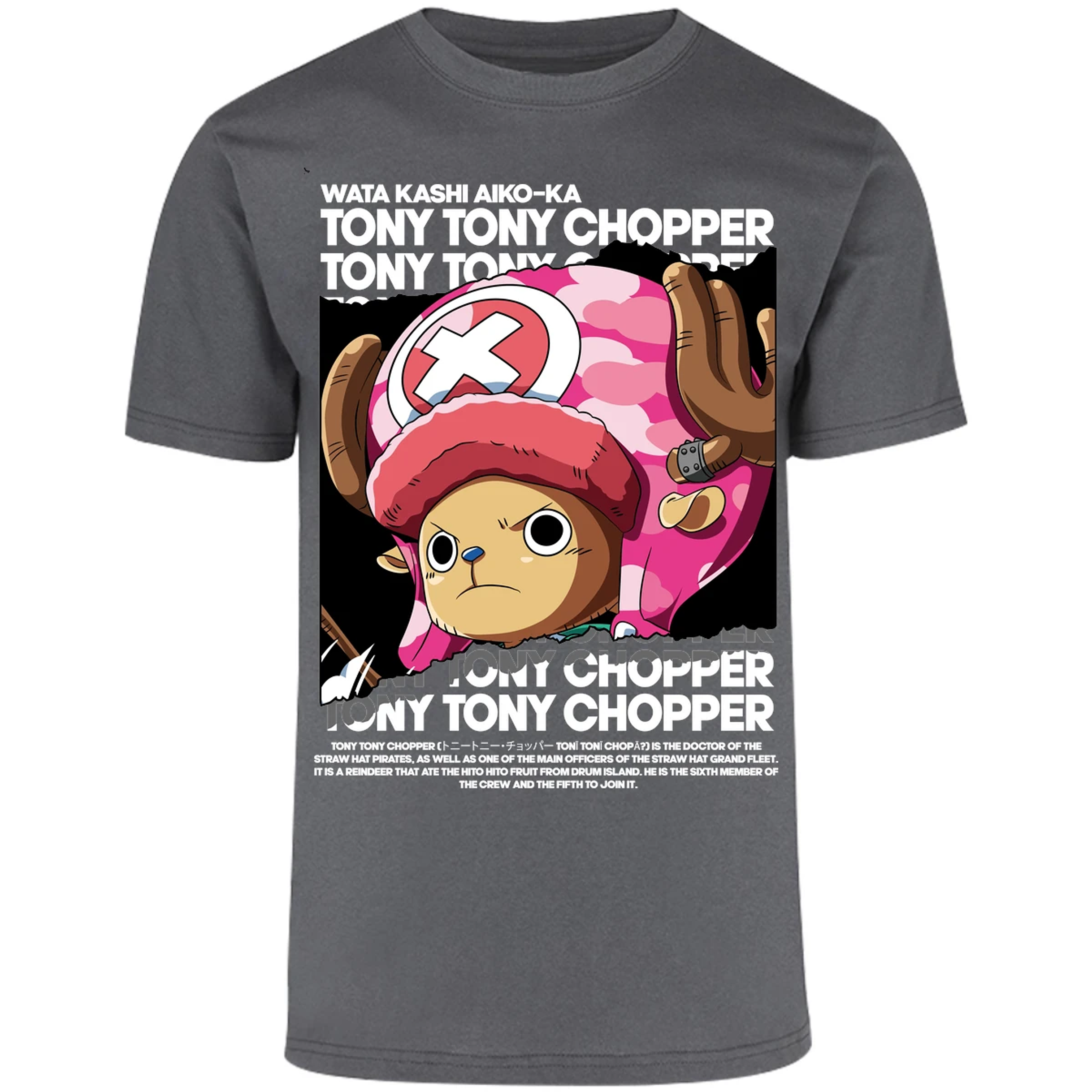 Playera One Piece Chopper Text para Adulto 23
