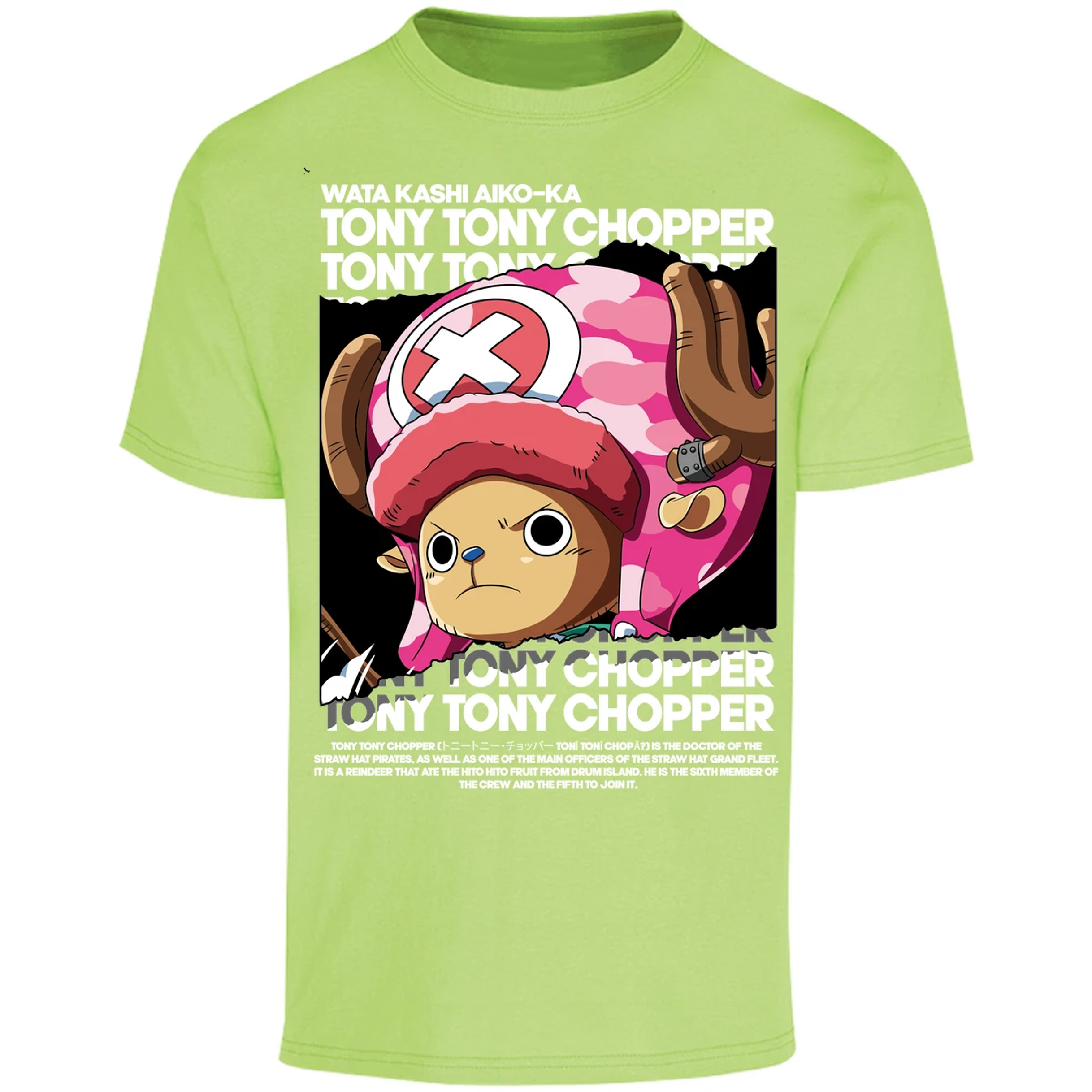 Playera One Piece Chopper Text para Adulto 43